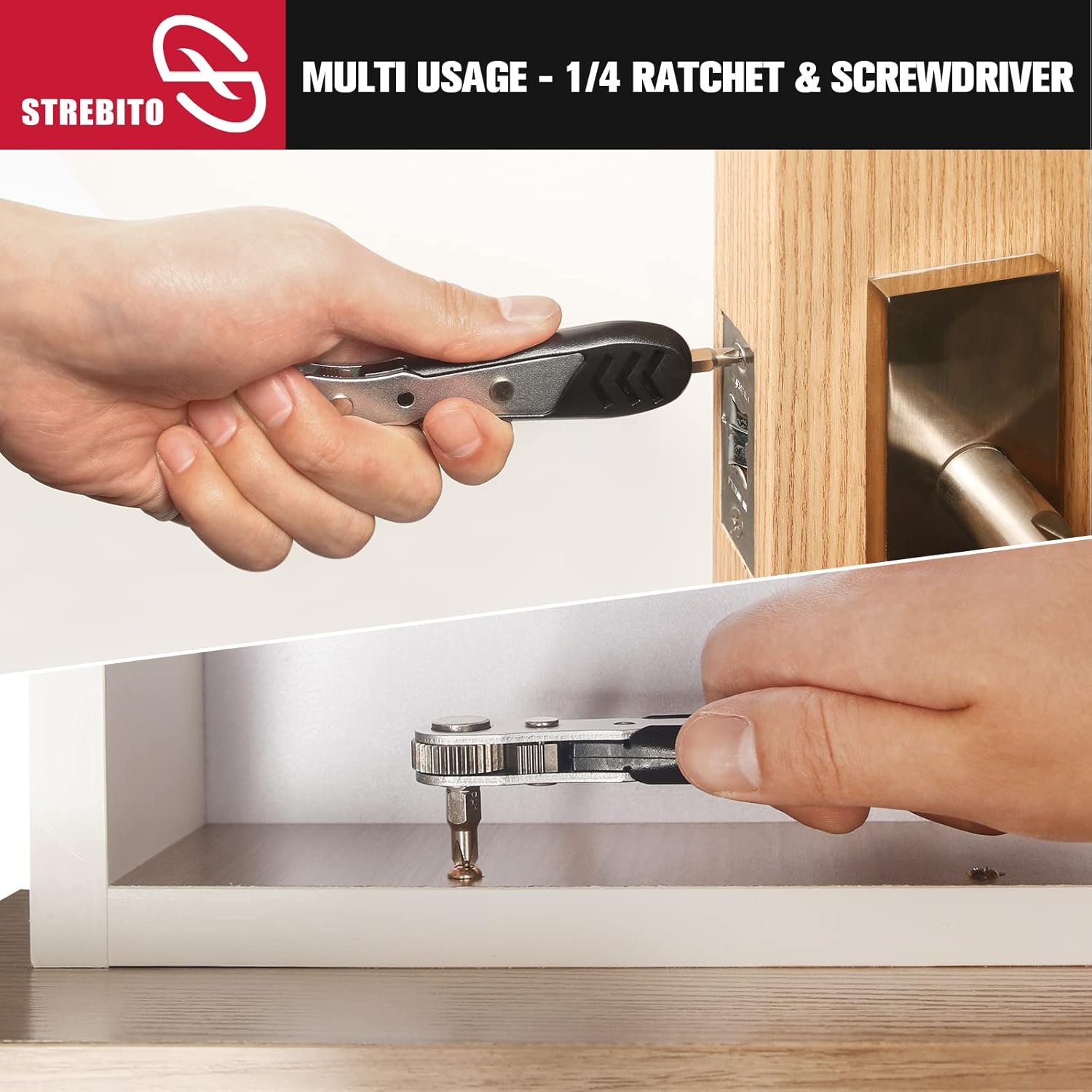 22-Piece Mini Ratchet Set with Right Angle Screwdriver for Tight Spaces, Phillips, Slotted, Torx, Hex, Square - Small Ratcheting Wrench Bit Ratchet