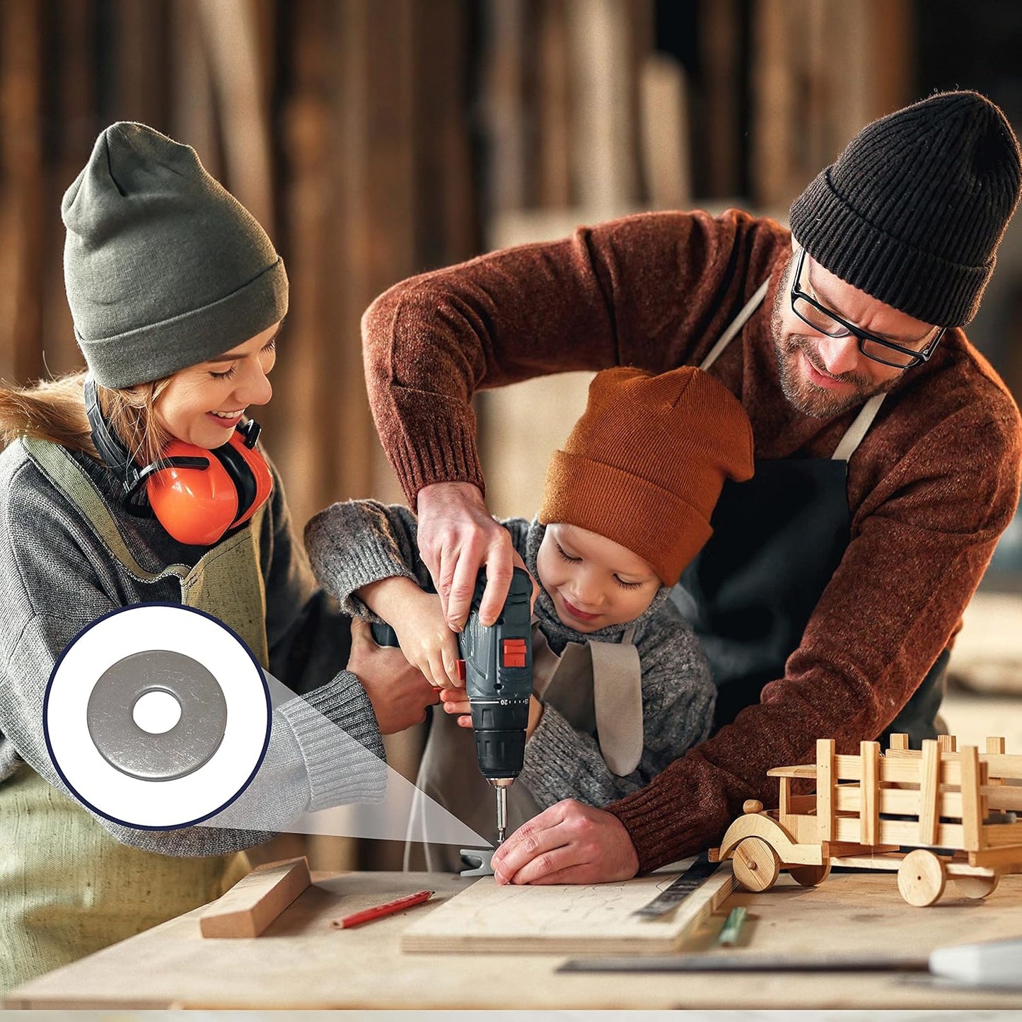 225Pcs Stainless Steel Fender Washers Assortment, 15 Sizes (M2-M12) for Screws & Bolts - Ideal for Home and Industrial Applications