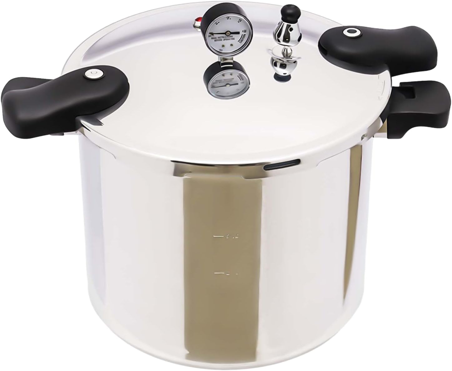 22L Aluminium Pressure Cooker with Steam Gauge for Kitchen Steaming and Stewing - Versatile Cookware for Preserving and Canning