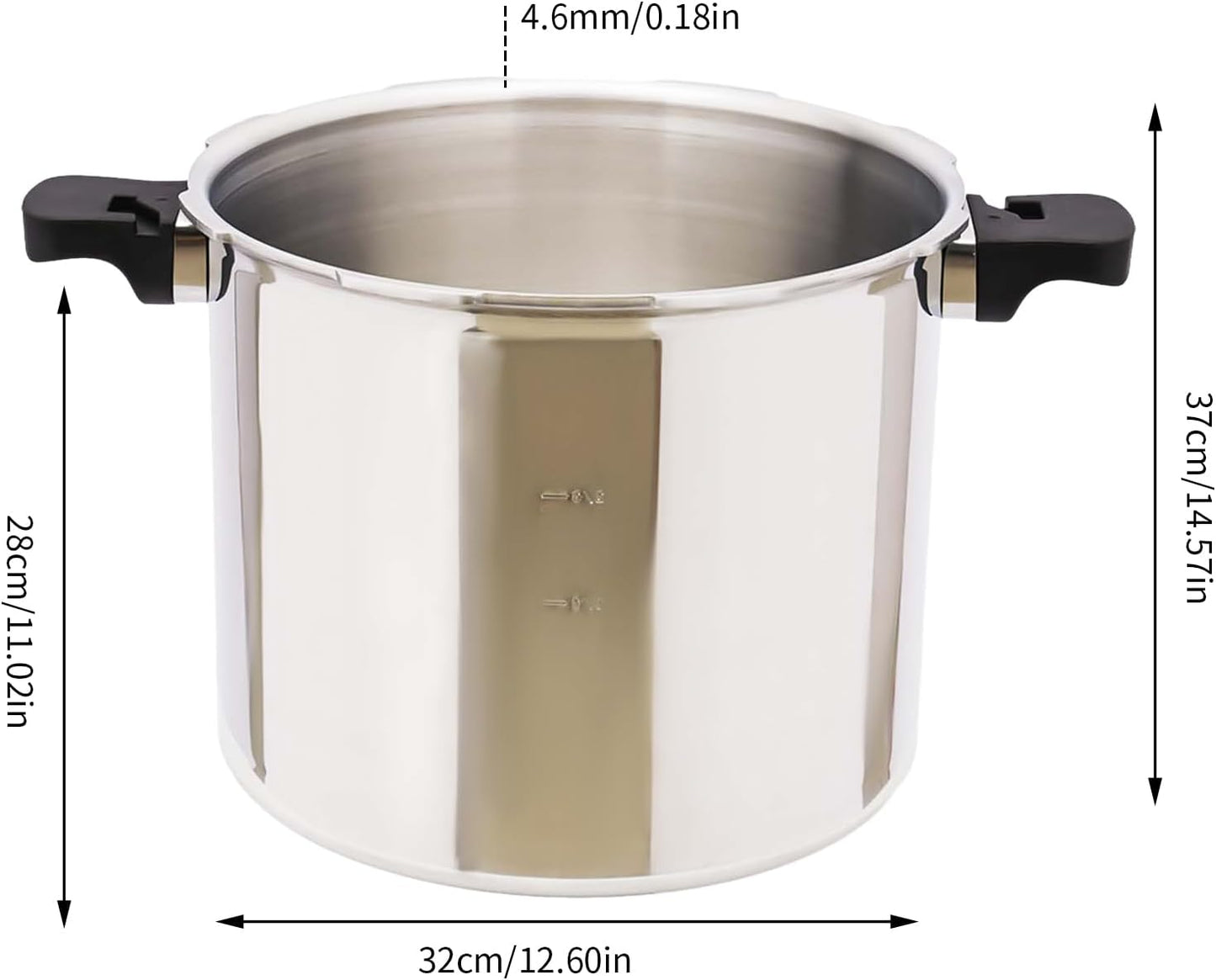 22L Aluminium Pressure Cooker with Steam Gauge for Kitchen Steaming and Stewing - Versatile Cookware for Preserving and Canning