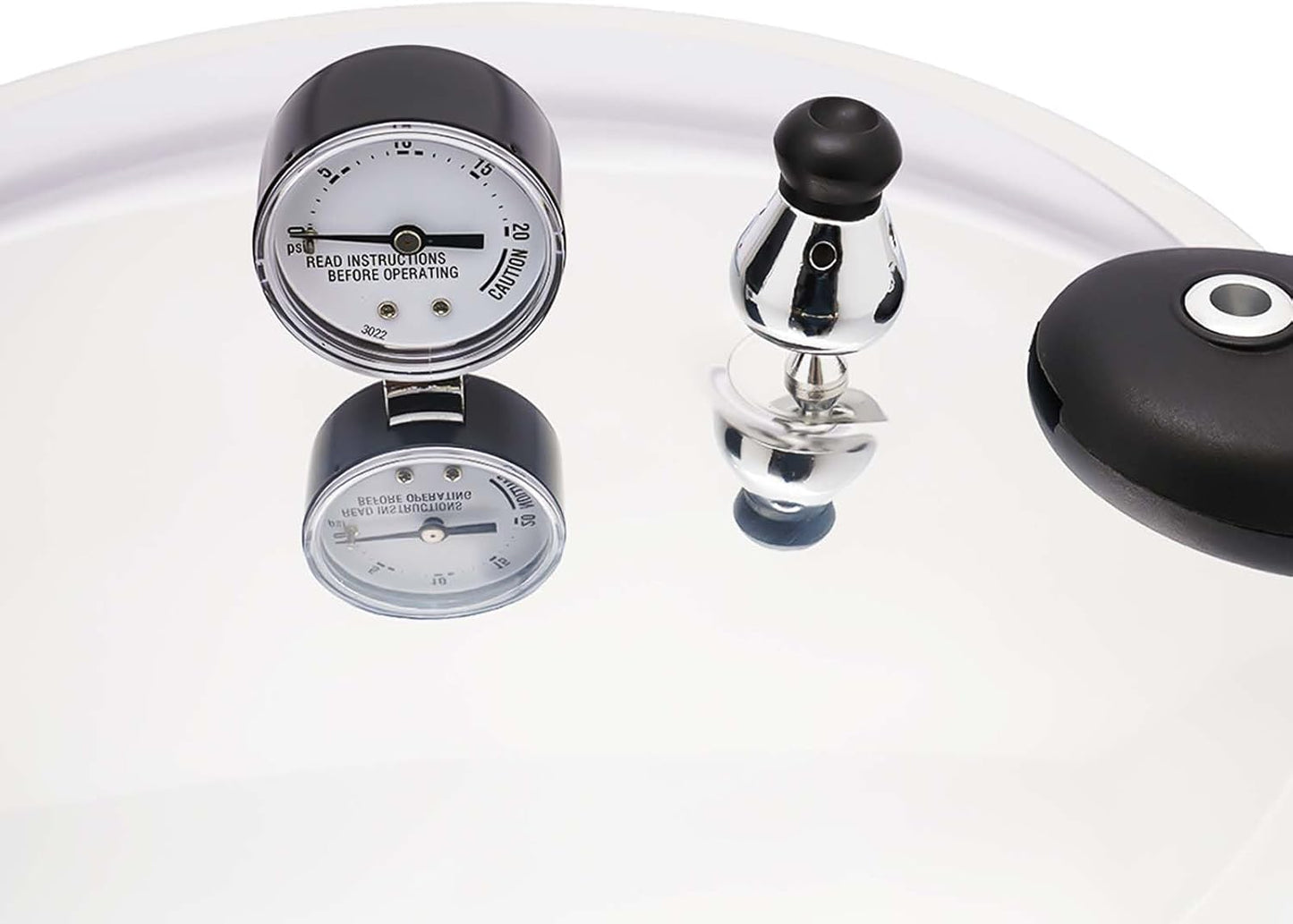 22L Aluminium Pressure Cooker with Steam Gauge for Kitchen Steaming and Stewing - Versatile Cookware for Preserving and Canning