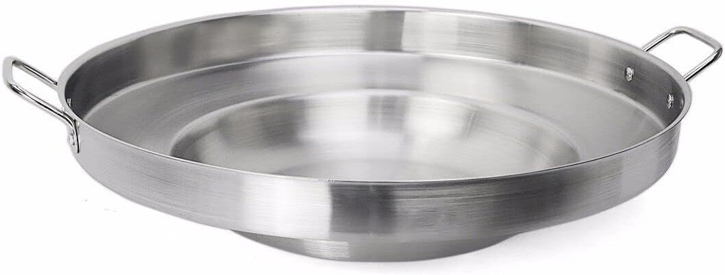 23" Stainless Steel Disc Cooker Griddle Fryer for Tacos & Tortillas, Heavy Duty Cookware for Camping & Griddle Cooking