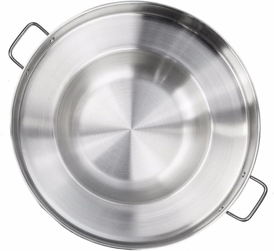 23" Stainless Steel Disc Cooker Griddle Fryer for Tacos & Tortillas, Heavy Duty Cookware for Camping & Griddle Cooking
