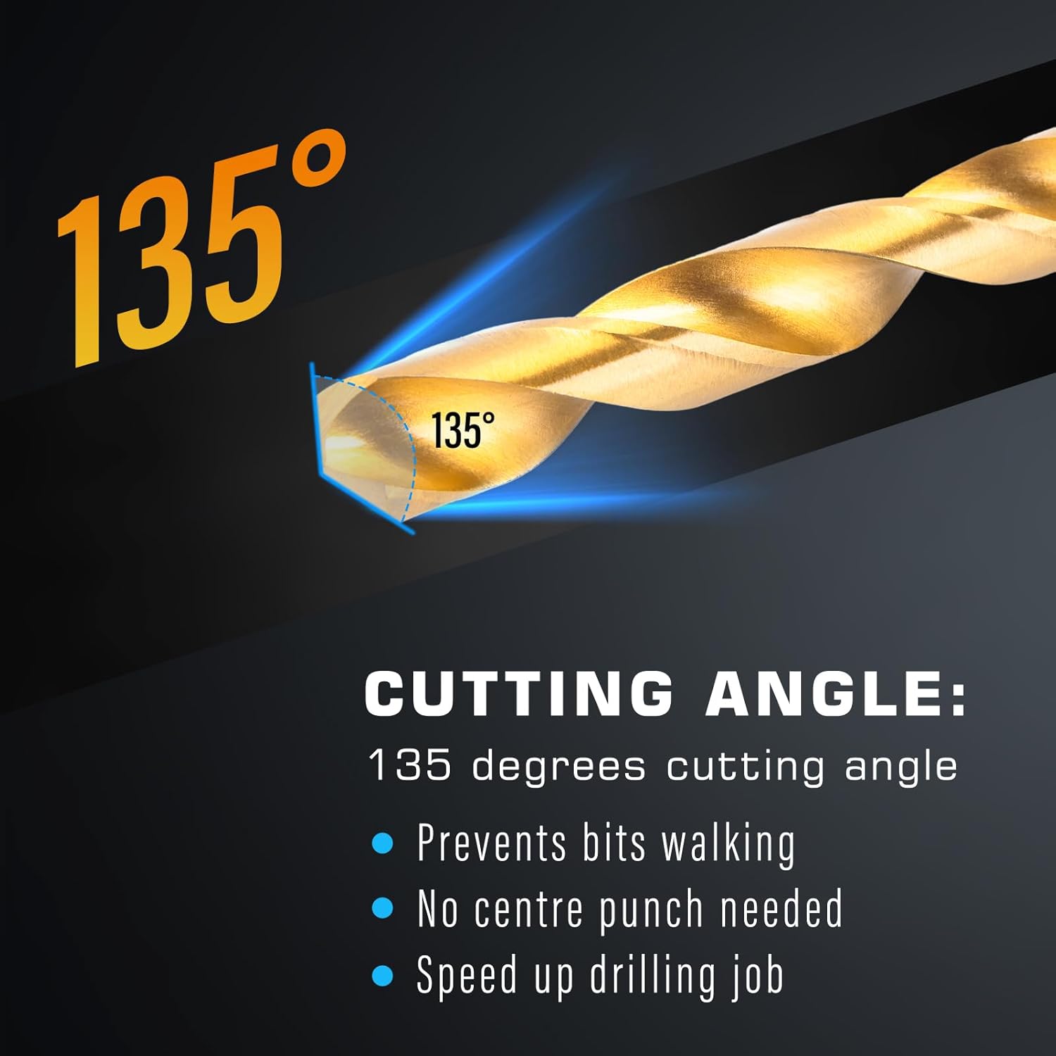 230-Piece Titanium Twist Drill Bit Set for Metal and Wood - High Speed Steel Kit for Wood, Aluminum, Metal, Plastic - Storage Case Included