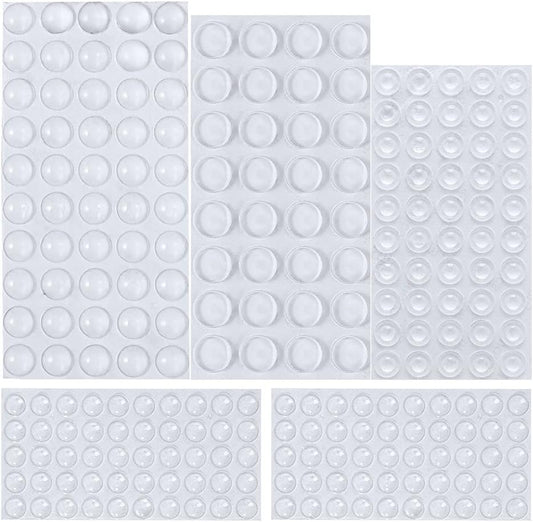 232 Clear Rubber Feet Adhesive Bumper Pads - Furniture Buffer Pads for Doors, Cabinets, Drawers - Self Stick - AUSTOR