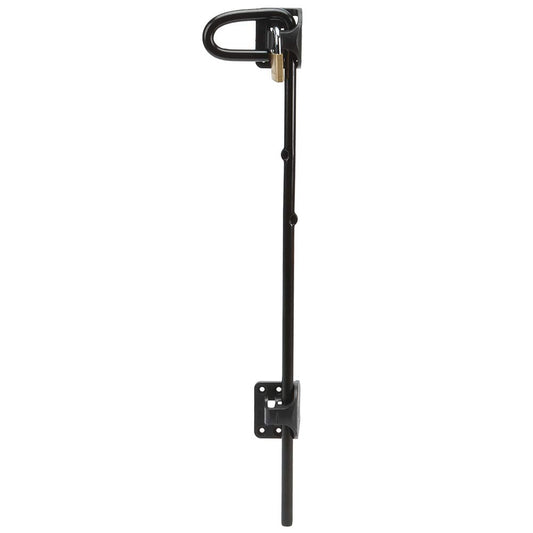 24" D&D QB124 Q-Bolt Drop Bolt for Square Post Metal Gates - Padlockable with Padlock Storage