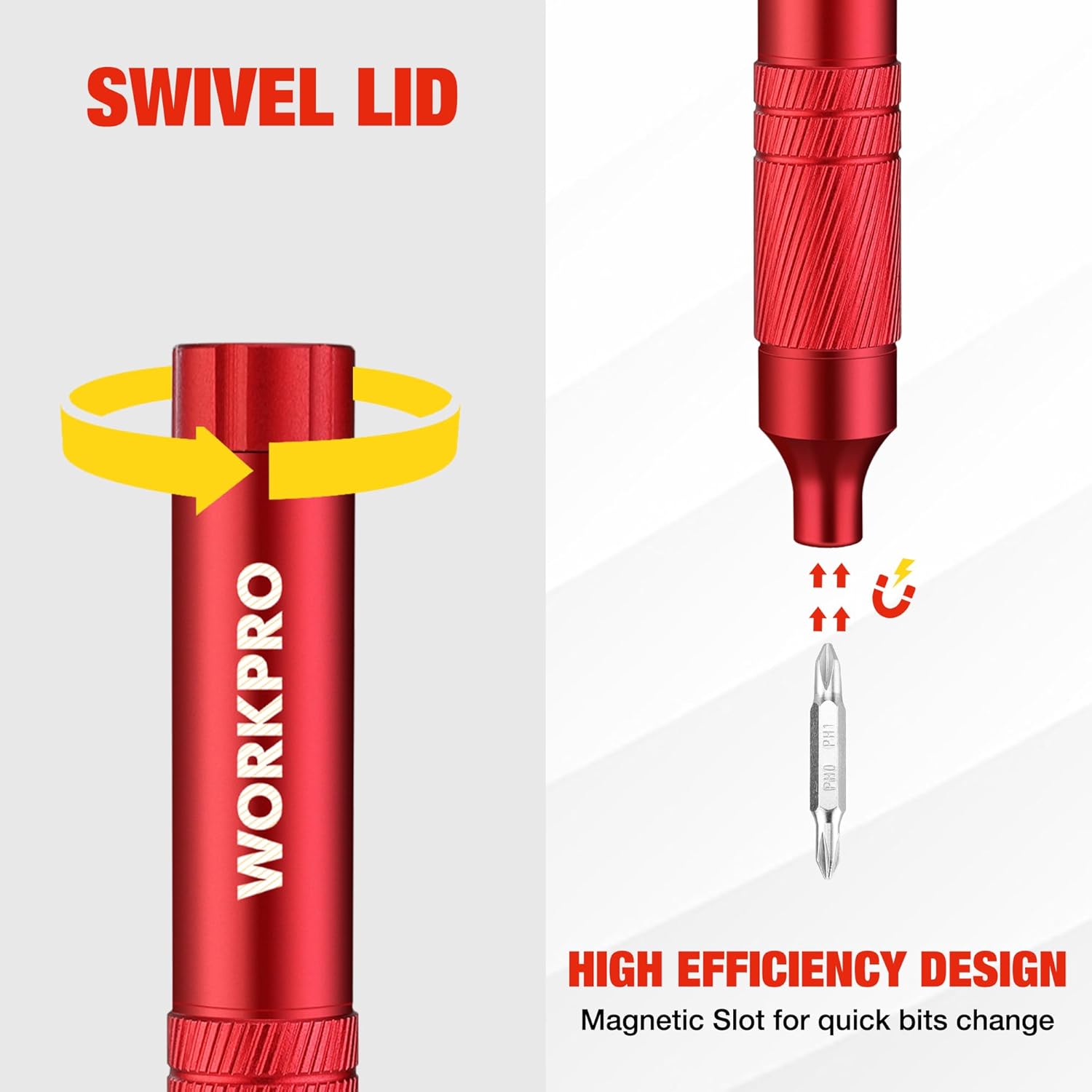 24-in-1 Precision Screwdriver Set with Tough S2 Steel Bits - Ideal for Eyeglass, Watch, Laptop, Phone, Jewelry - Red