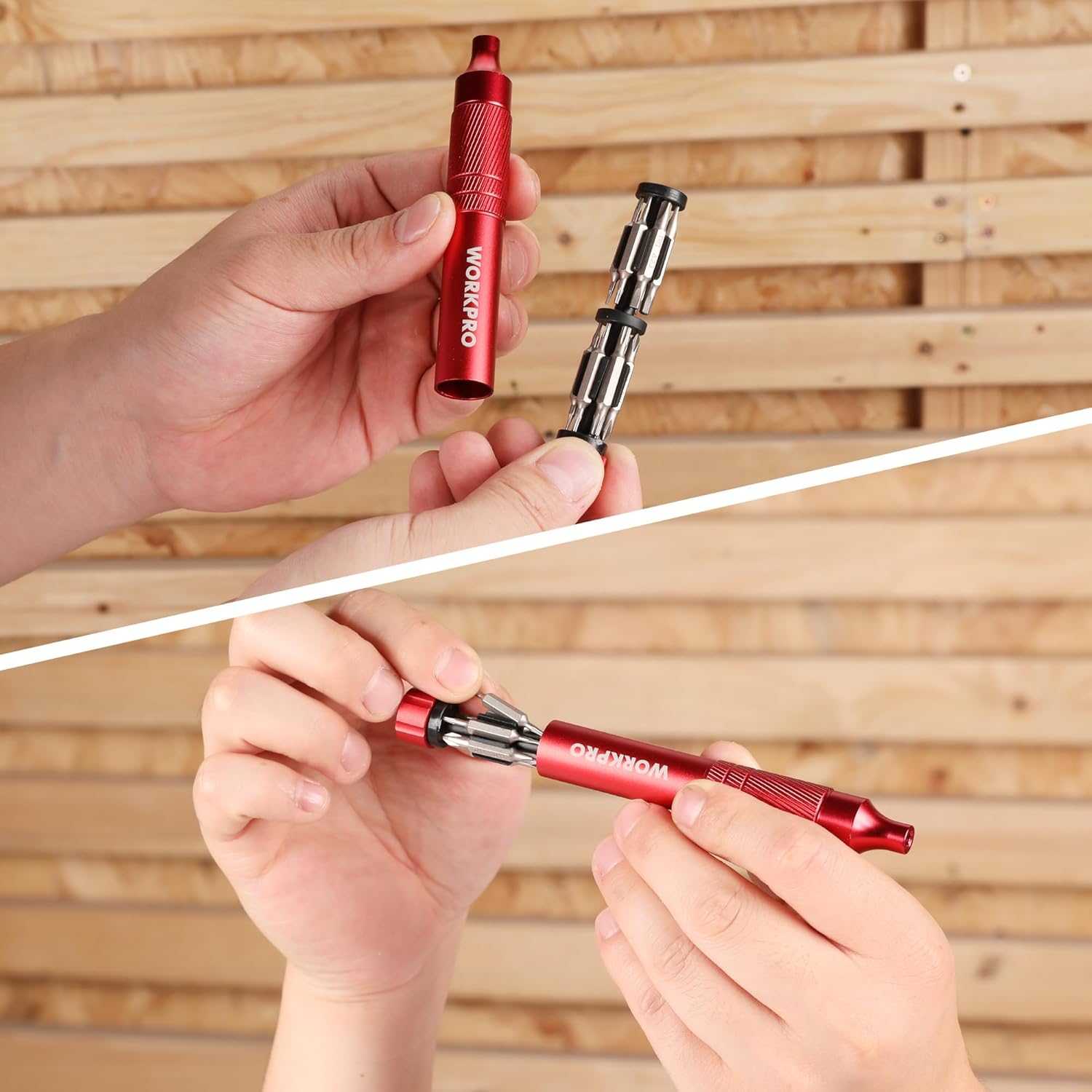 24-in-1 Precision Screwdriver Set with Tough S2 Steel Bits - Ideal for Eyeglass, Watch, Laptop, Phone, Jewelry - Red