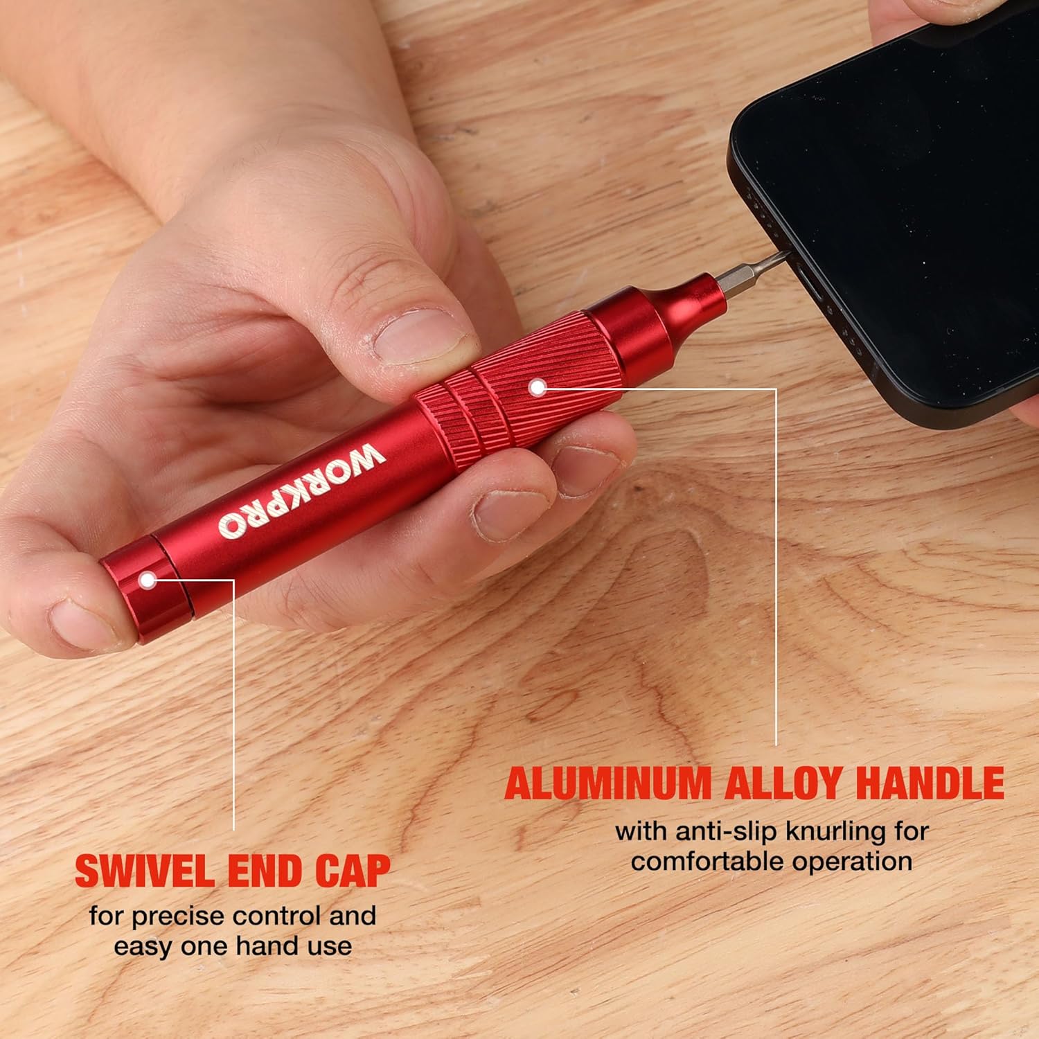 24-in-1 Precision Screwdriver Set with Tough S2 Steel Bits - Ideal for Eyeglass, Watch, Laptop, Phone, Jewelry - Red