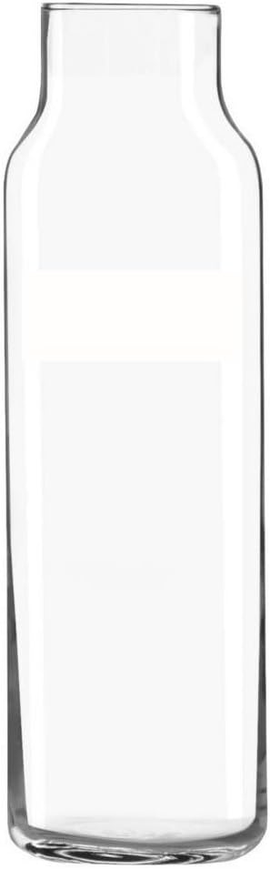 24 Oz. Libbey Glass Hydration Decanter Carafe Bottle with Lid - Straight Cylinder Shape