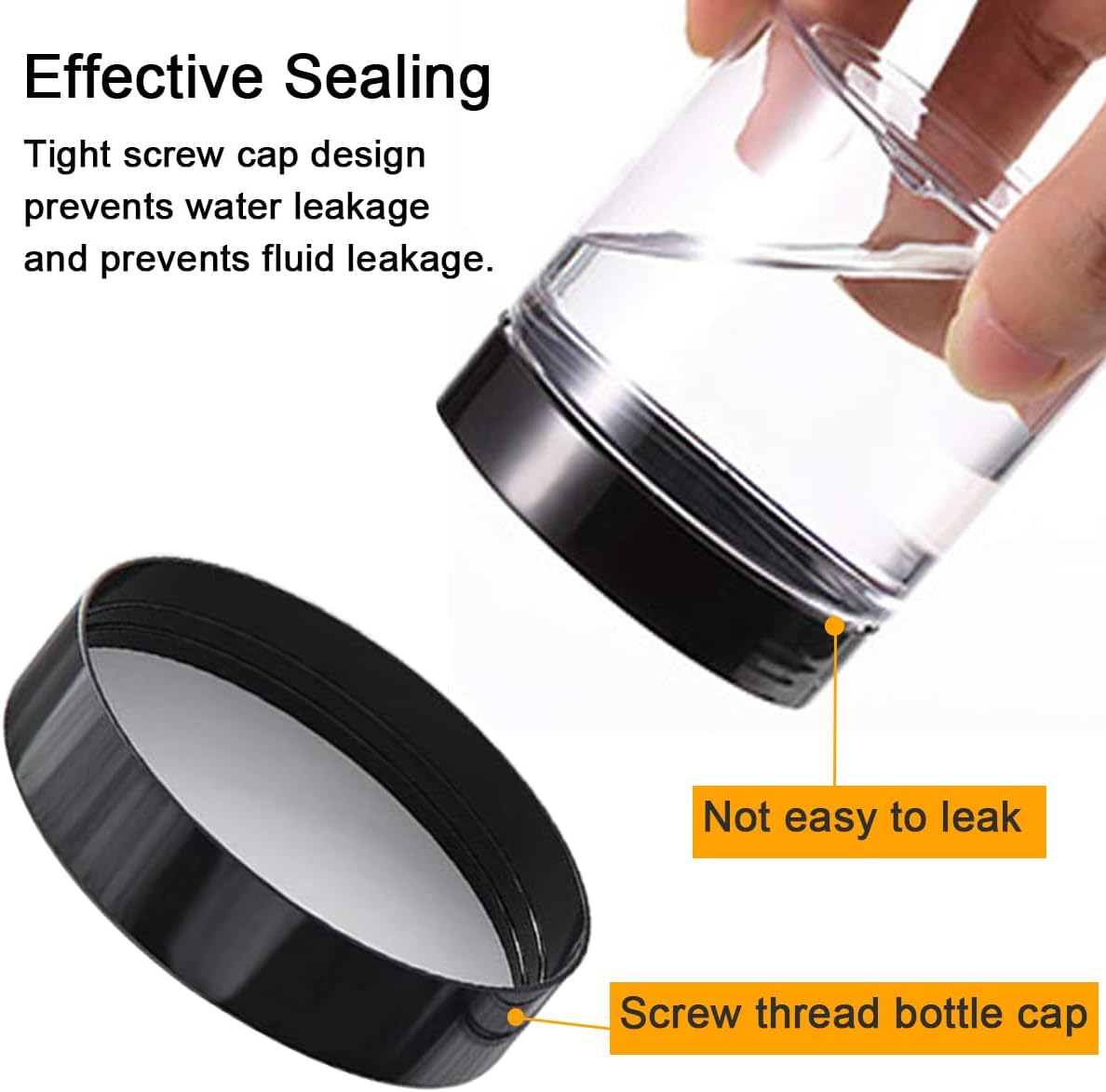 24 Pack 12 oz PET Plastic Jars with Lids - Round Slime Storage Jars for Dry Food and Crafts