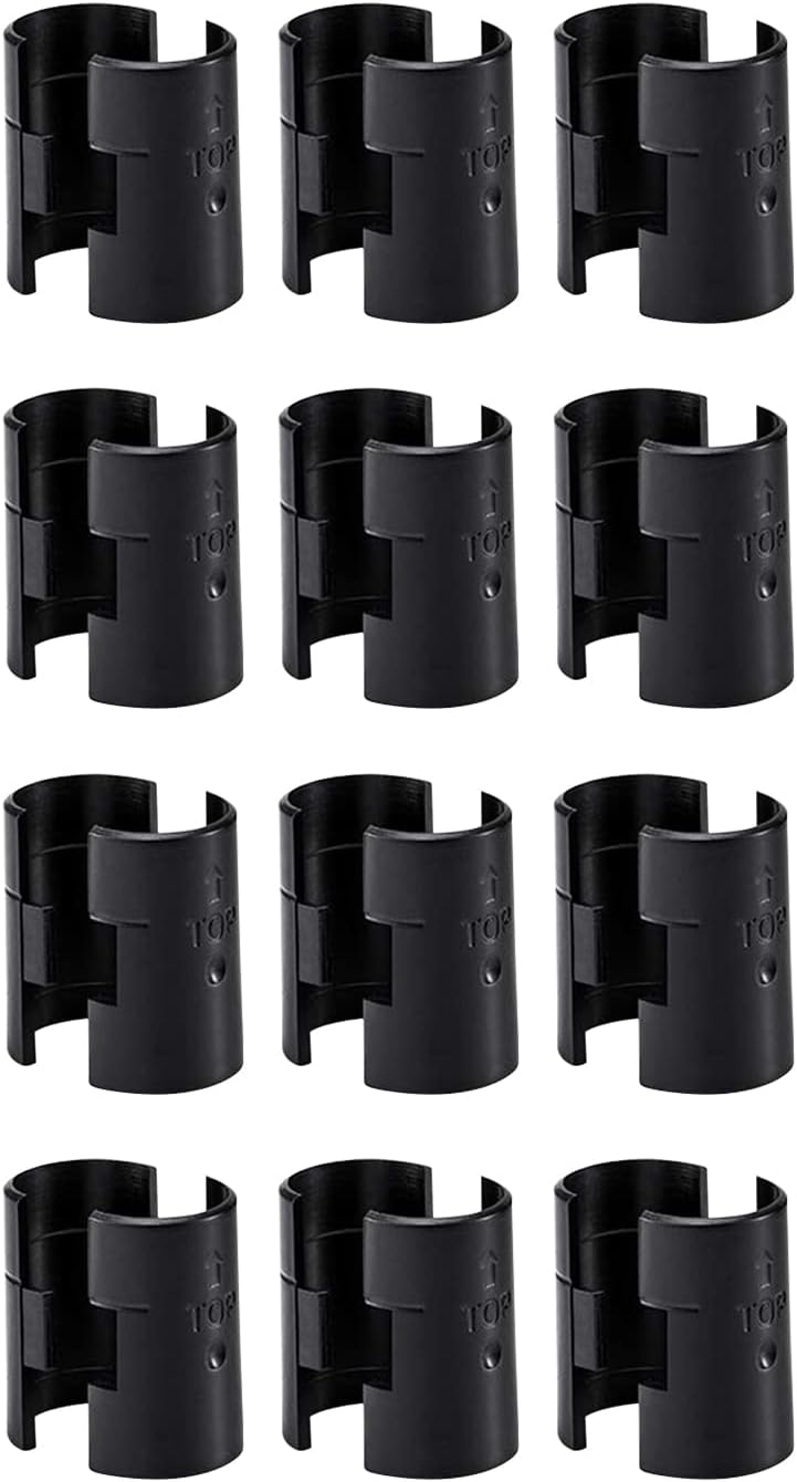 24 Pack 3/4" Wire Shelving Post Clips with 12 Pairs of Plastic Shelf Locking Clips - Replacement Parts and Accessories for Wire Shelving