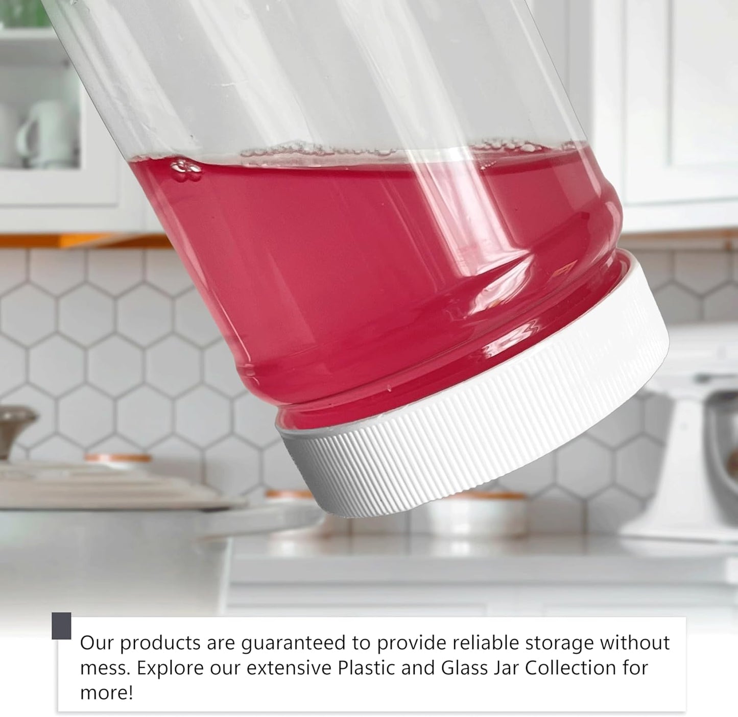 24-Pack of 16oz Clear Plastic Jars with Leak-Proof Lids - Food Grade & BPA-Free