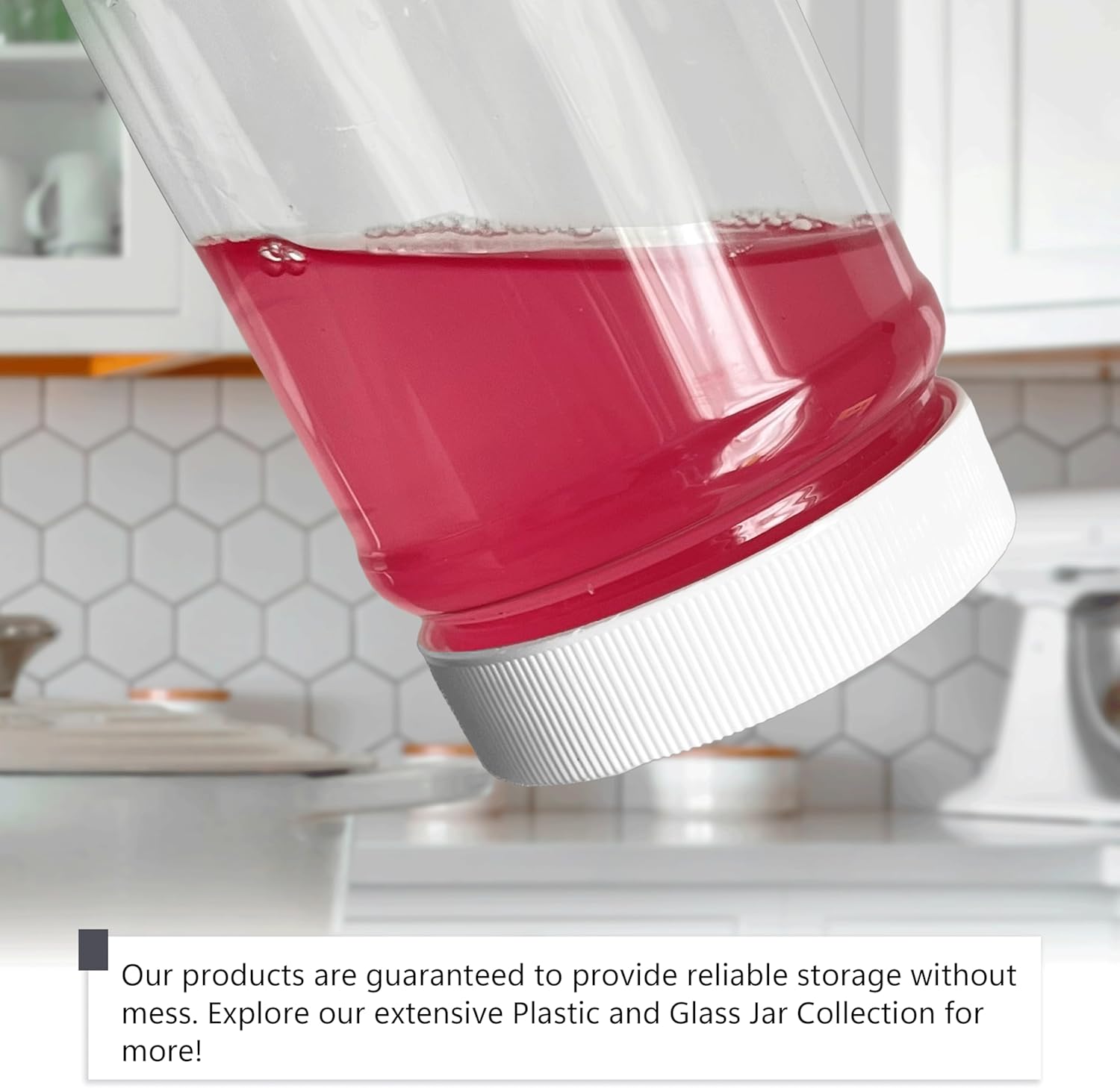 24-Pack of 16oz Clear Plastic Jars with Leak-Proof Lids - Food Grade & BPA-Free