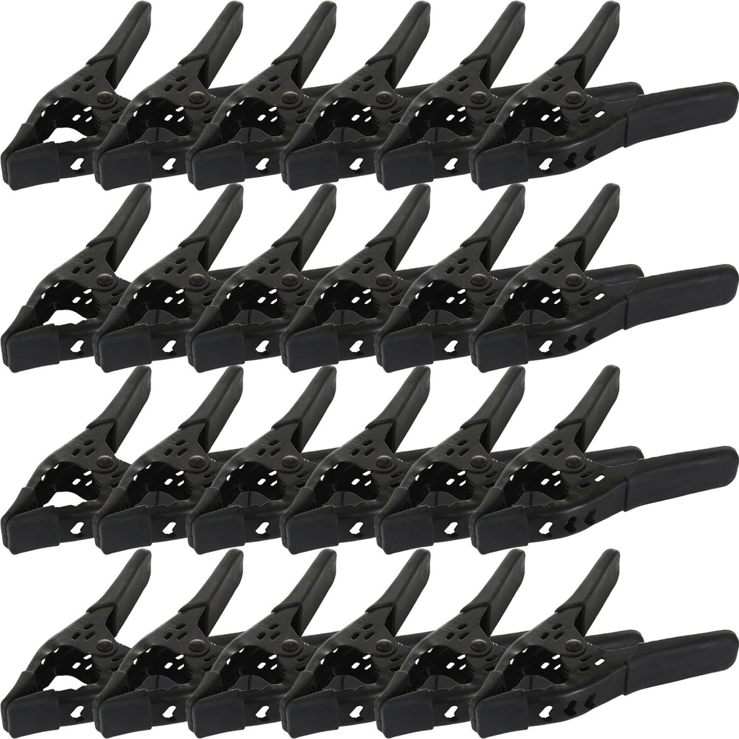24 Pack of 6" Super Heavy Duty Spring Clamps with 2.5" Jaw Opening - All Black Metal