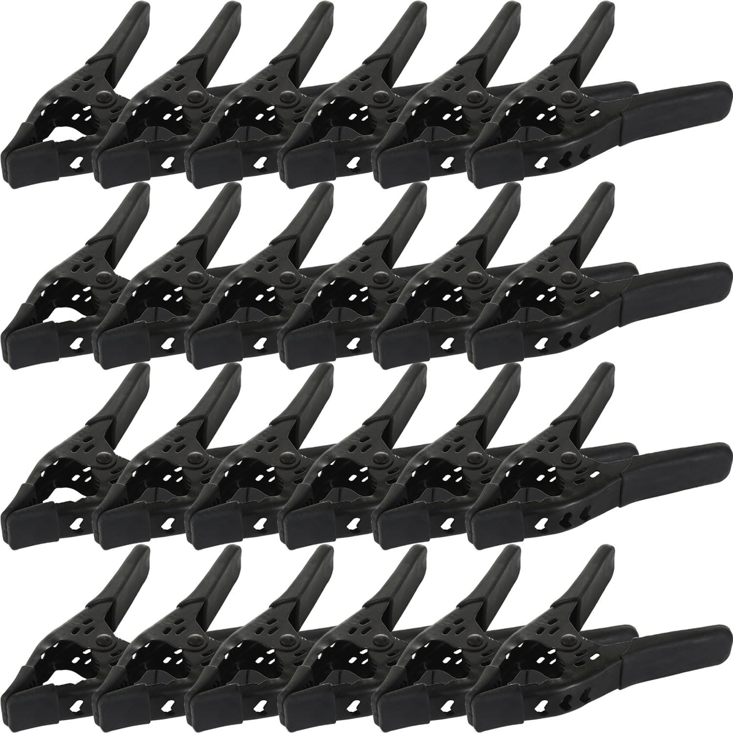 24 Pack of 6" Super Heavy Duty Spring Clamps with 2.5" Jaw Opening - All Black Metal