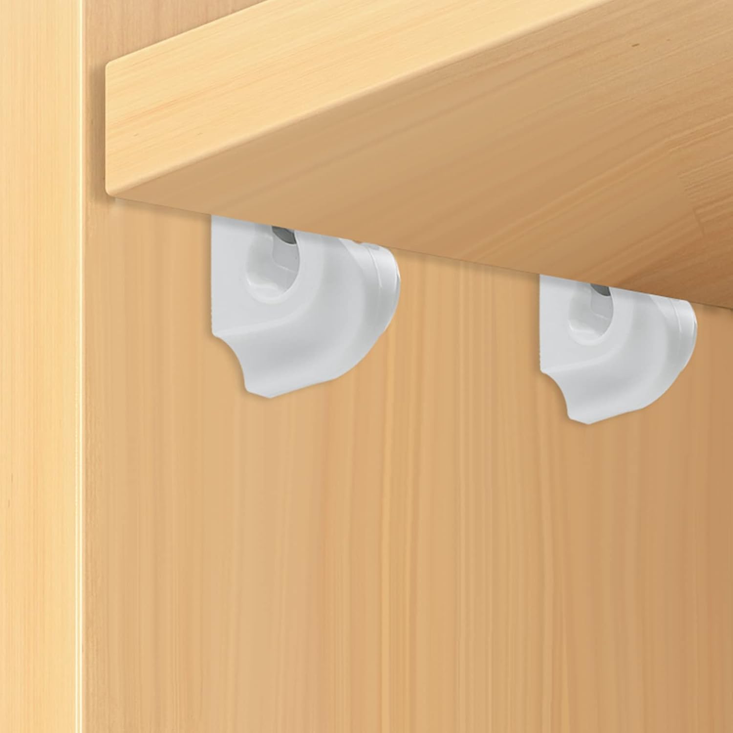 24 Pack White Down Wall Clip Closet Shelves Clips - Heavy Duty Wire Shelf Brackets with Screws and Expansion Tubes for Wire Closet Shelving - WildKart