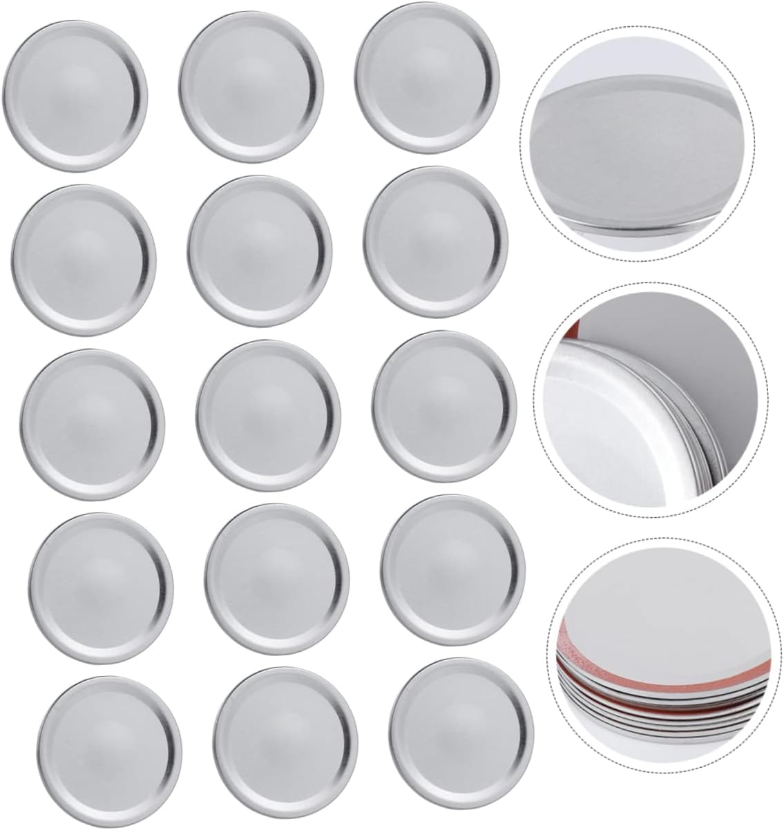 24-Piece Regular Mouth Canning Jar Lid Set with Cookie Labels - Clear Sealing Caps for Wide Mouth Mason Jars