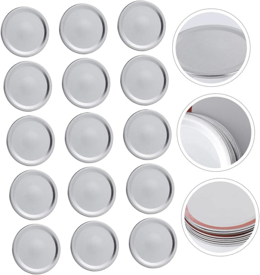 24-Piece Regular Mouth Canning Jar Lid Set with Cookie Labels - Clear Sealing Caps for Wide Mouth Mason Jars