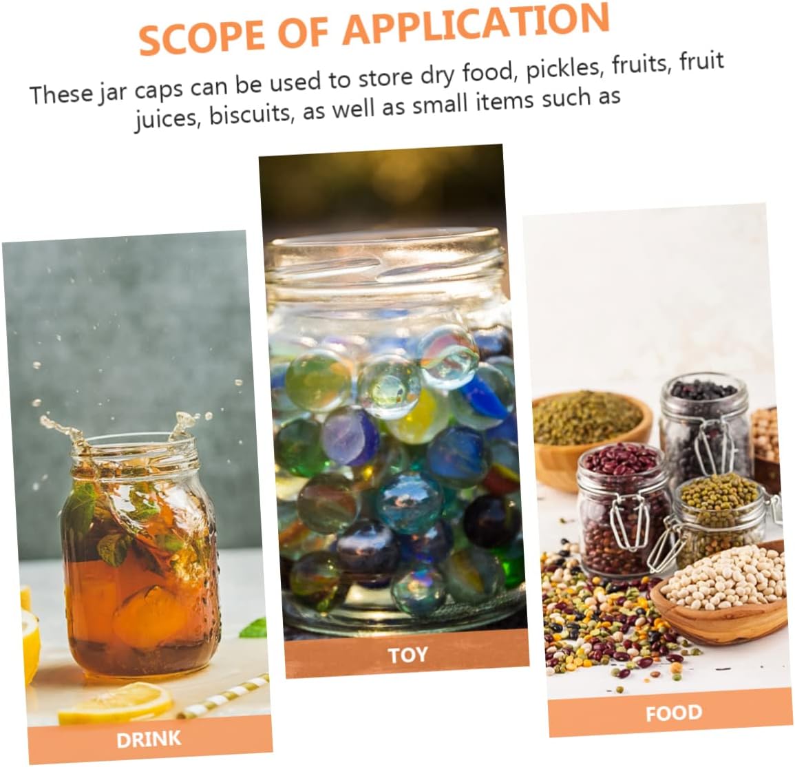 24-Piece Regular Mouth Canning Jar Lid Set with Cookie Labels - Clear Sealing Caps for Wide Mouth Mason Jars