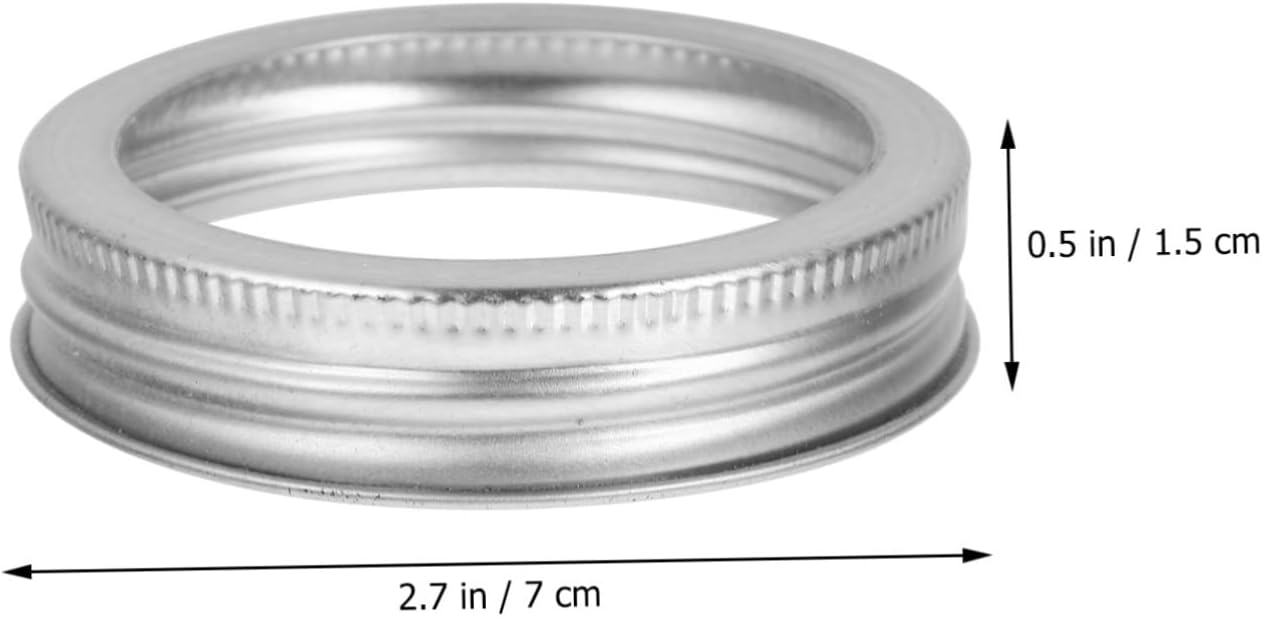 24PCS Split Type Mason Jar Lid Bands Covers for Standard Mouth 70mm Jars - Canning and Storage Bottle Cover Rings