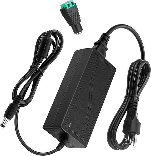 24V 6A LED Power Supply Adapter with 5.5x2.1mm Jack - AC to DC Converter for Various Devices