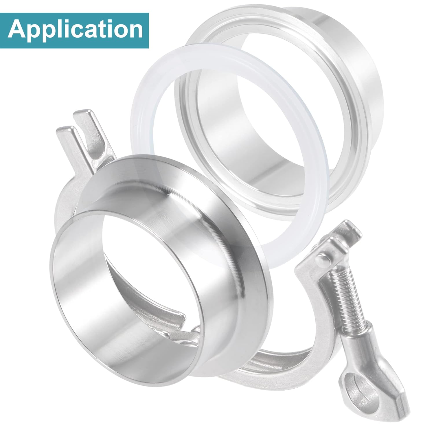 2.5 Inch Clamp White Silicone Rubber Gasket Industrial Flange O-Ring by MECCANIXITY
