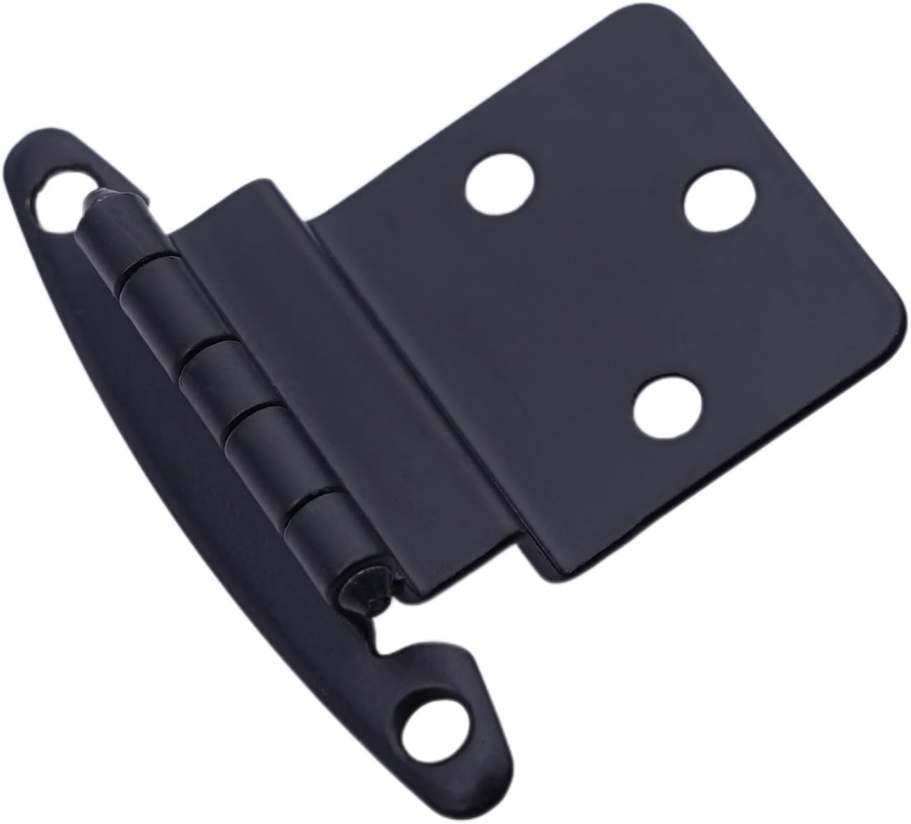 25 Pack DecoBasics Matte Black 3/8 Inset Cabinet Hinges - Non Self Closing