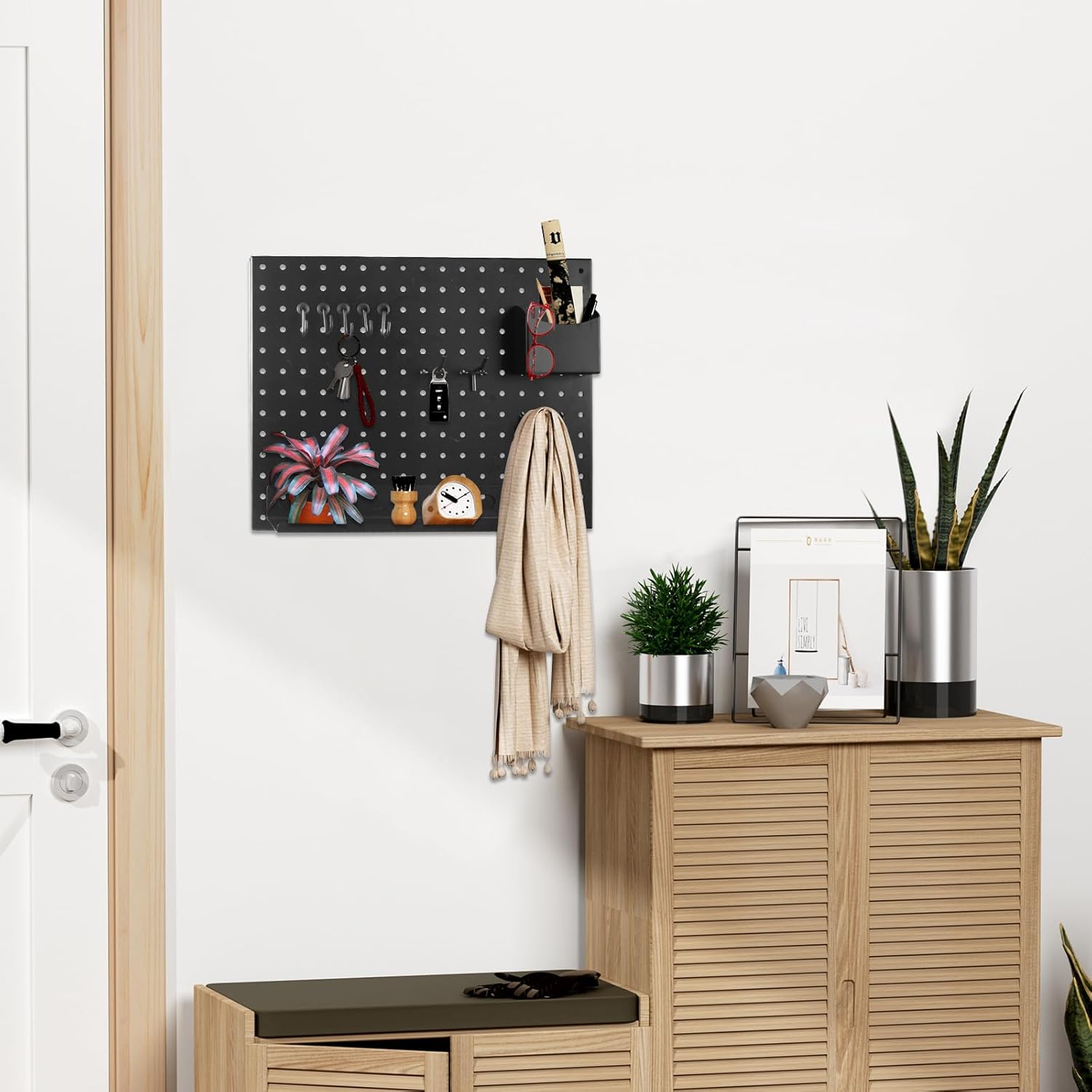 25 Pack G.CORE Heavy Duty Metal Pegboard Organizer Set - 1/4" Round Holes, 17"x13" Panels with Hooks for Garage Craft Tool Display & Organization, Mounting Hardware Included