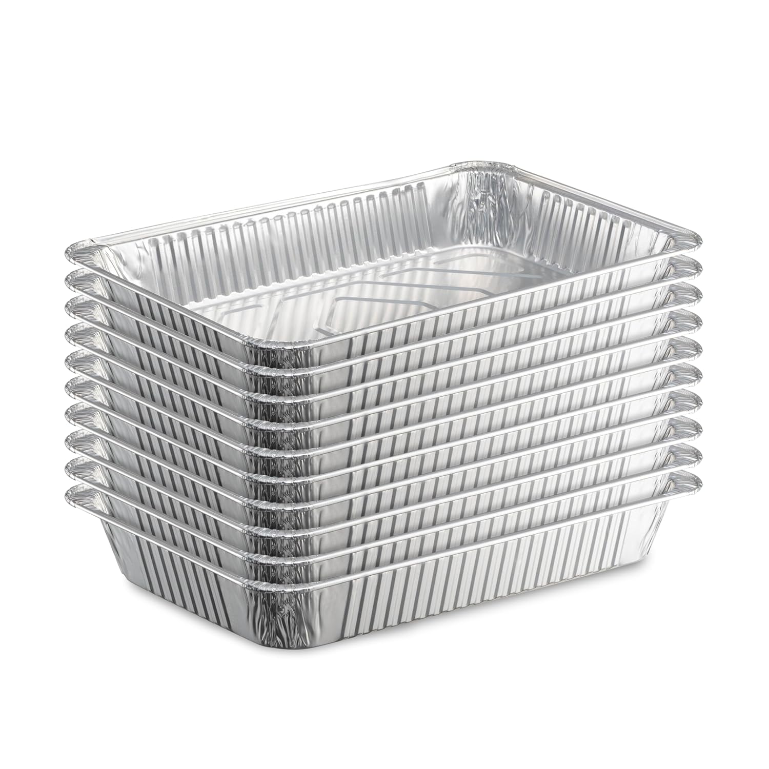 25 Pack Tiger Chef Aluminum Foil Full Size Steam Table Pans with Recipe Card - Disposable 21" x 13" Multi-Purpose Pans