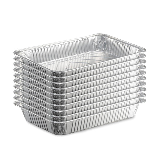 25 Pack Tiger Chef Aluminum Foil Full Size Steam Table Pans with Recipe Card - Disposable 21" x 13" Multi-Purpose Pans