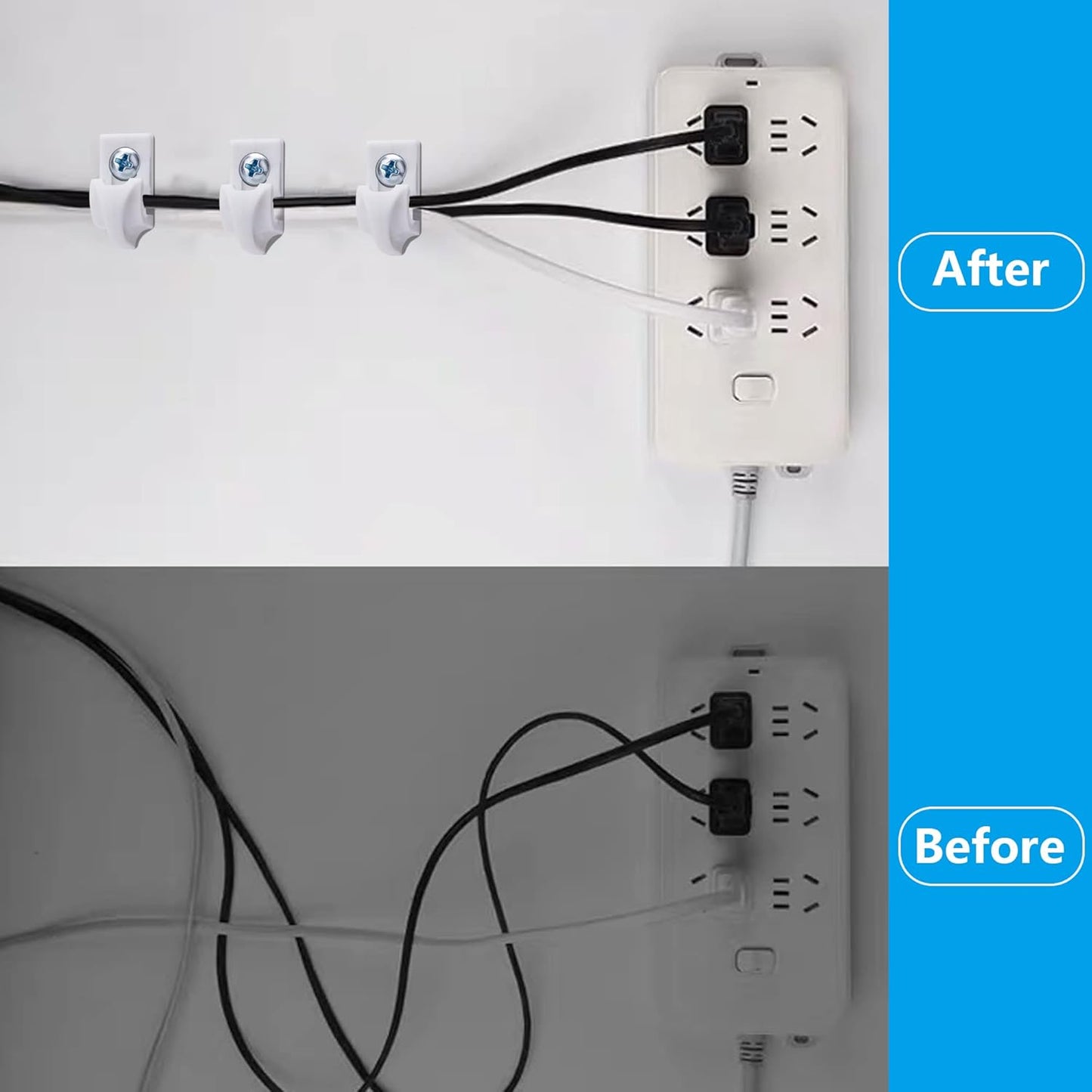 25 Pack White Down Wall Clips for Wire Shelf Brackets - Closet Maid Support Brackets - Plastic Closet Shelves Clips with Screws and Expansion Tubes - WildKart