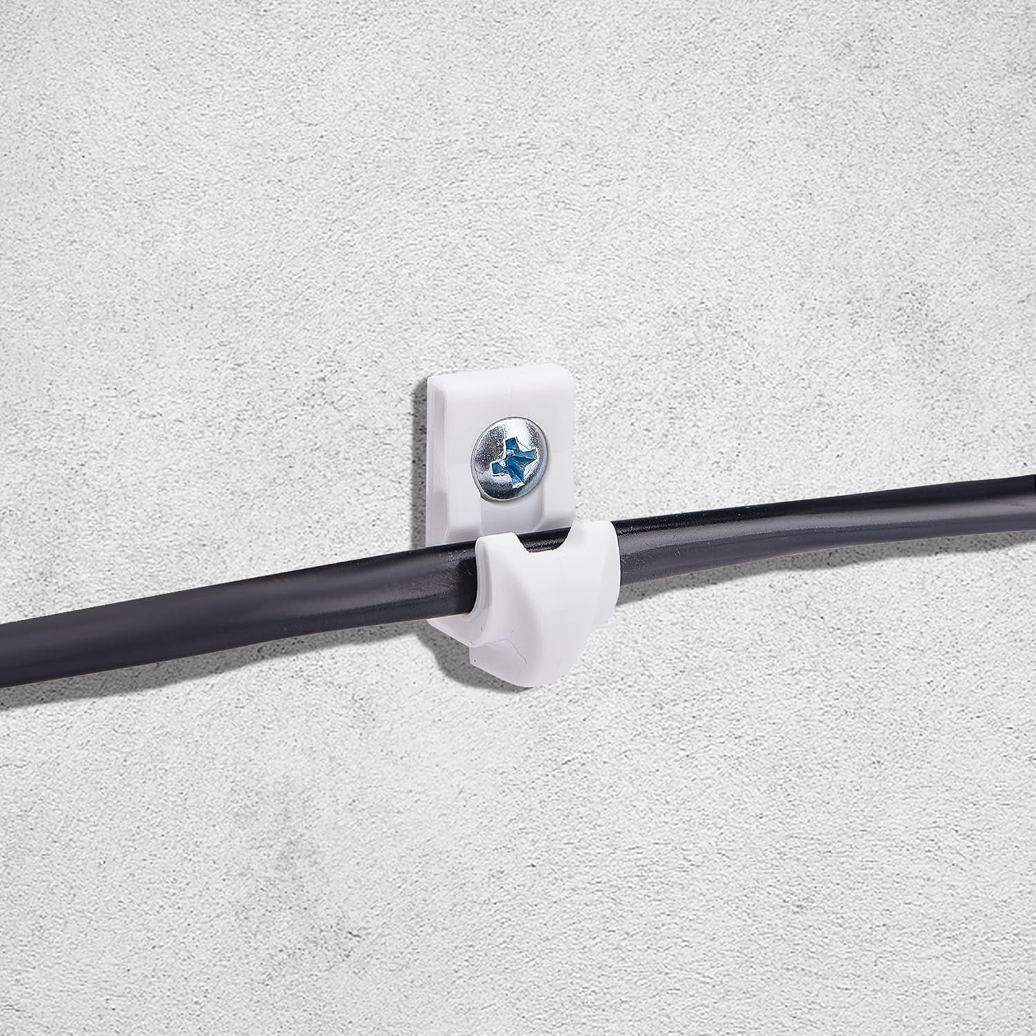 25 Pack White Down Wall Clips for Wire Shelf Brackets - Closet Maid Support Brackets - Plastic Closet Shelves Clips with Screws and Expansion Tubes - WildKart