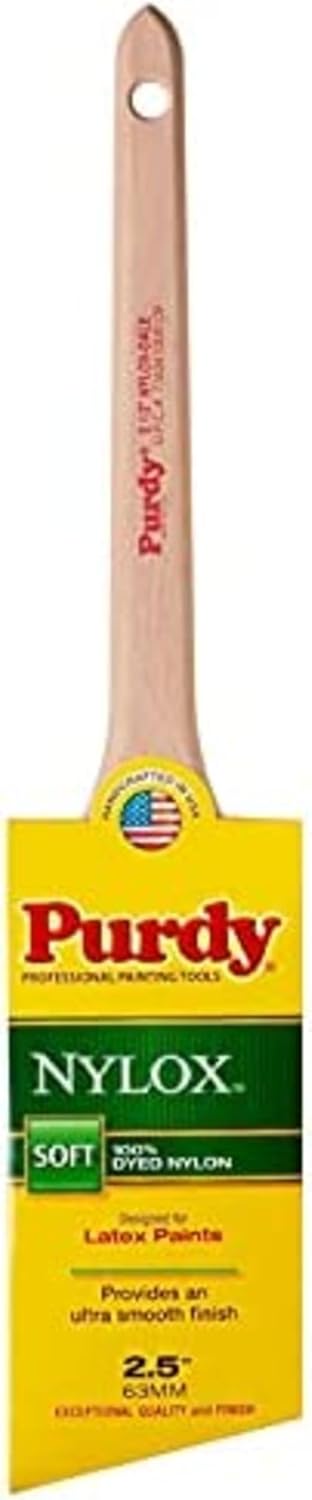 2.5" Purdy 144080225 Nylox Dale Angled Sash Paint Brush with Tynex Nylon Bristles