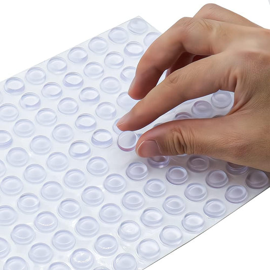 250 pcs Ultra High Viscosity Cabinet Door Bumpers - Clear Adhesive Pads for Drawers & Glass Tops