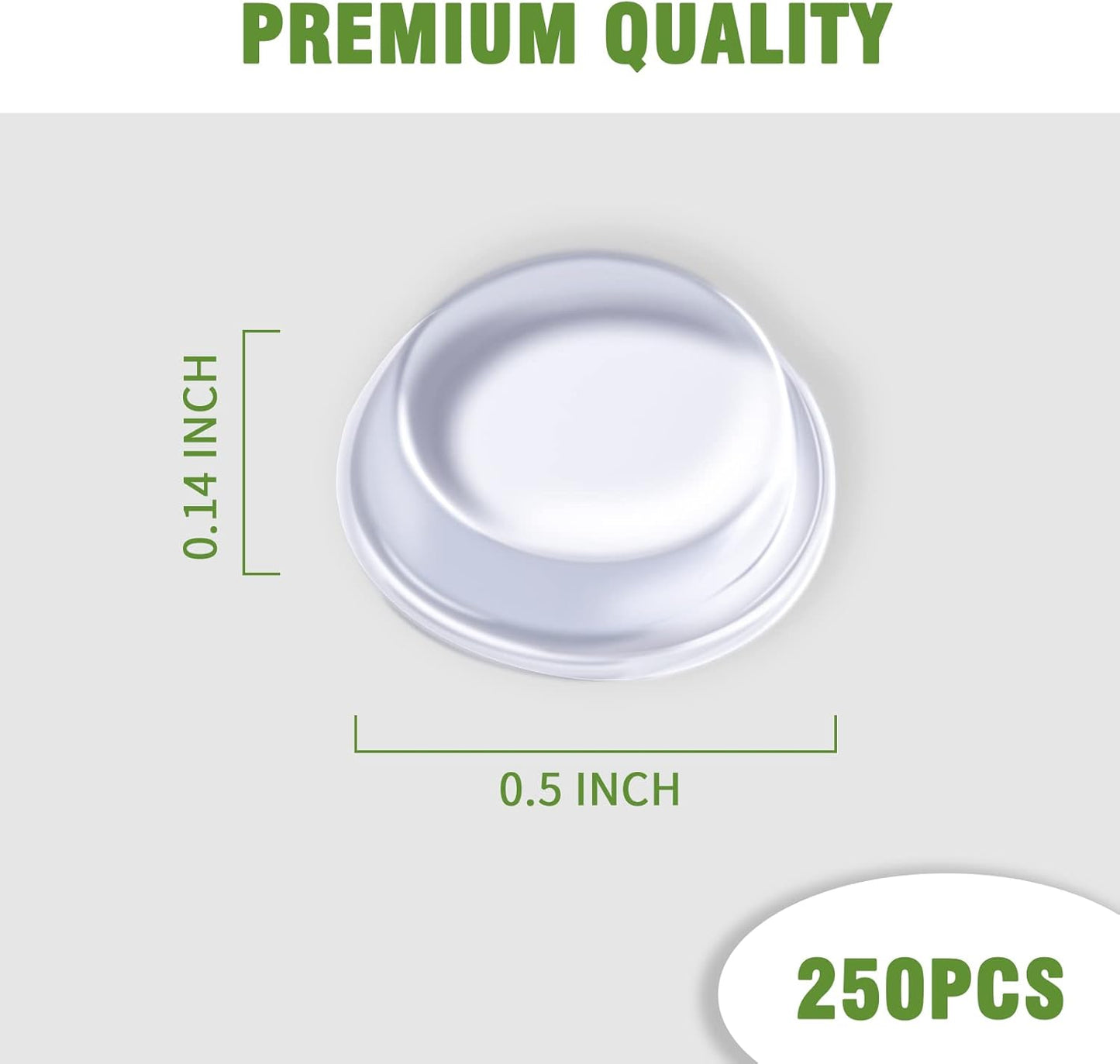 250 pcs Ultra High Viscosity Cabinet Door Bumpers - Clear Adhesive Pads for Drawers & Glass Tops
