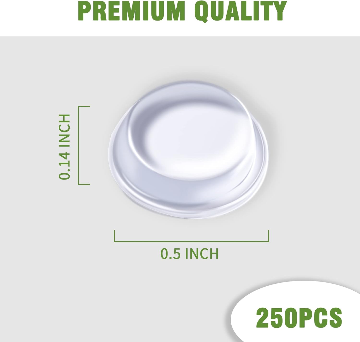 250 pcs Ultra High Viscosity Cabinet Door Bumpers - Clear Adhesive Pads for Drawers & Glass Tops