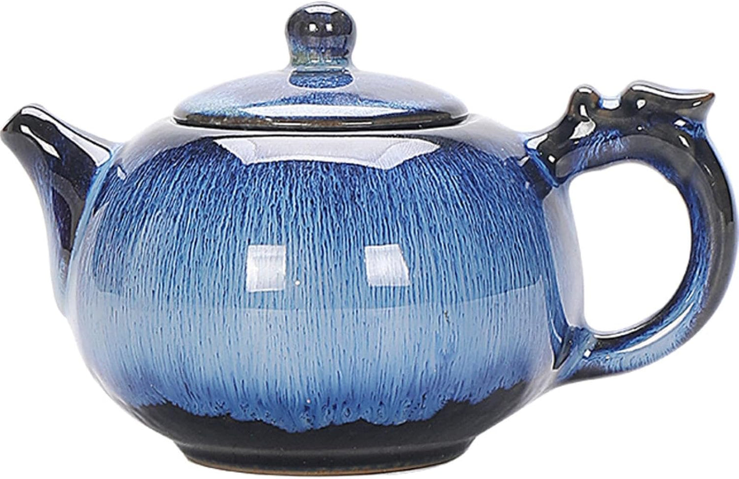 250ml Kiln Transformed Ceramic Teapot - Large Simple Retro Style Kung Fu Tea Set