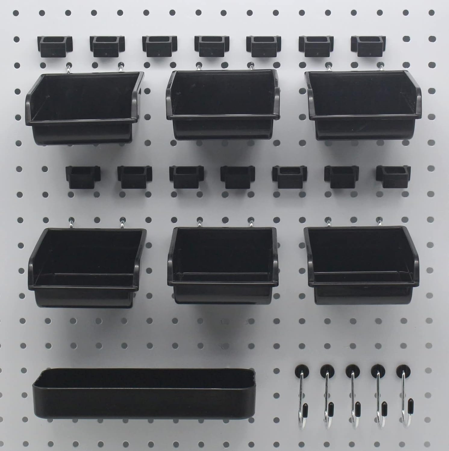 258-Piece Pegboard Hooks Assortment Set with Metal Hooks, Bins, and Accessories for Organization