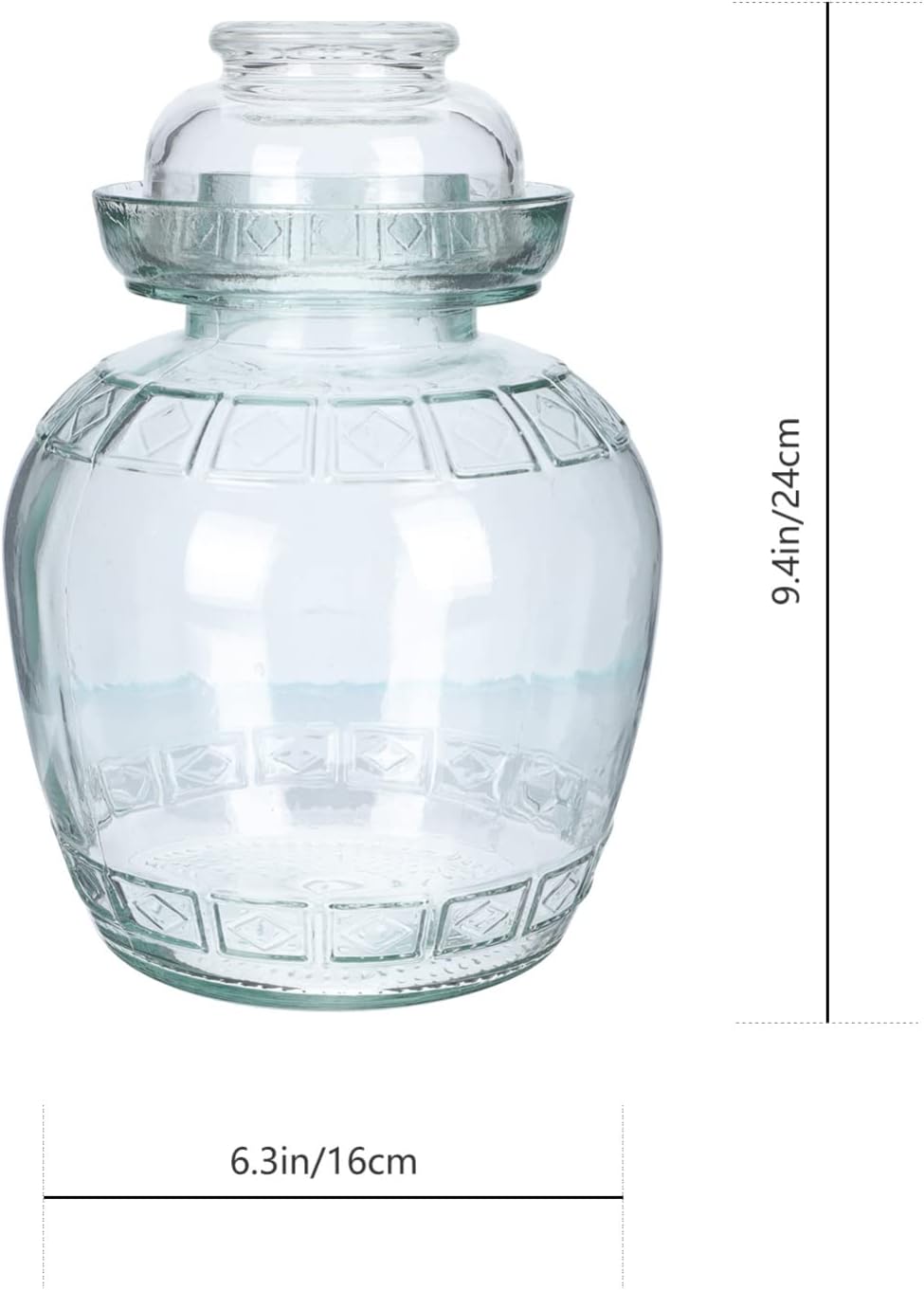 2.5L Glass Fermenting Jar with Airlock Lid for Pickling Kimchi and Sauerkraut