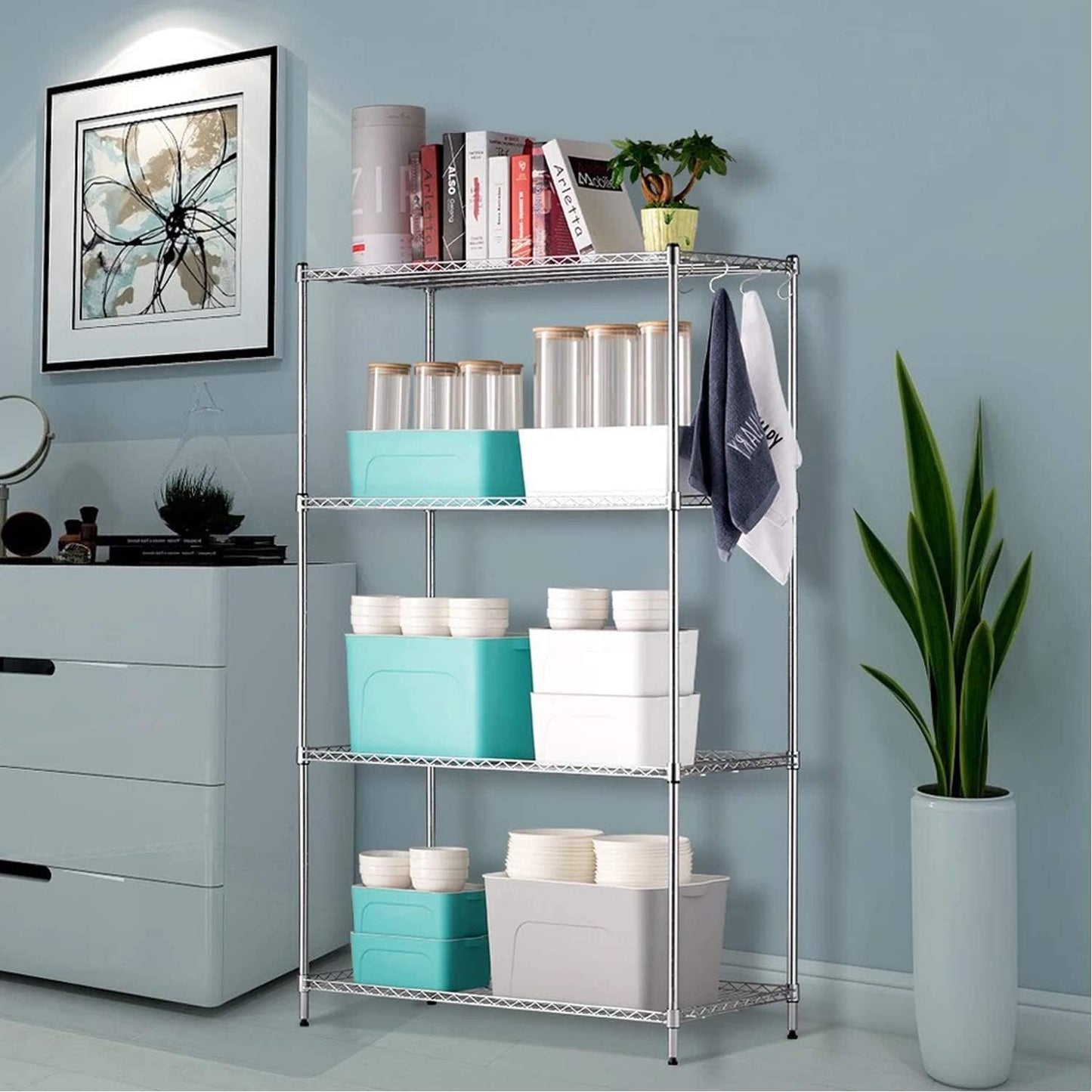 26 Pack Wire Shelf Lock Clips for 1" Post Wire Shelving System - Replacement Shelving Sleeves & Plastic Parts