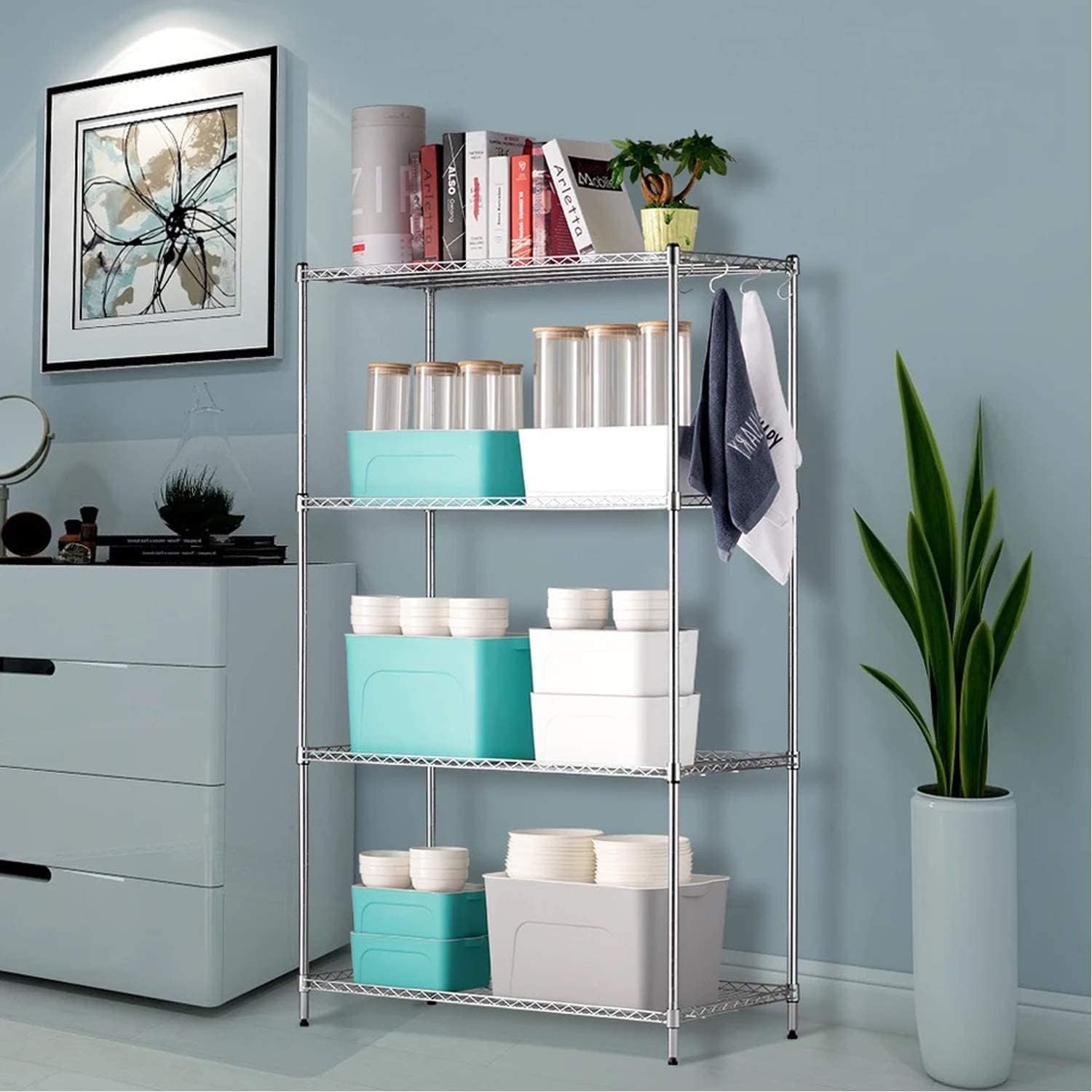 26 Pack Wire Shelf Lock Clips for 1" Post Wire Shelving System - Replacement Shelving Sleeves & Plastic Parts