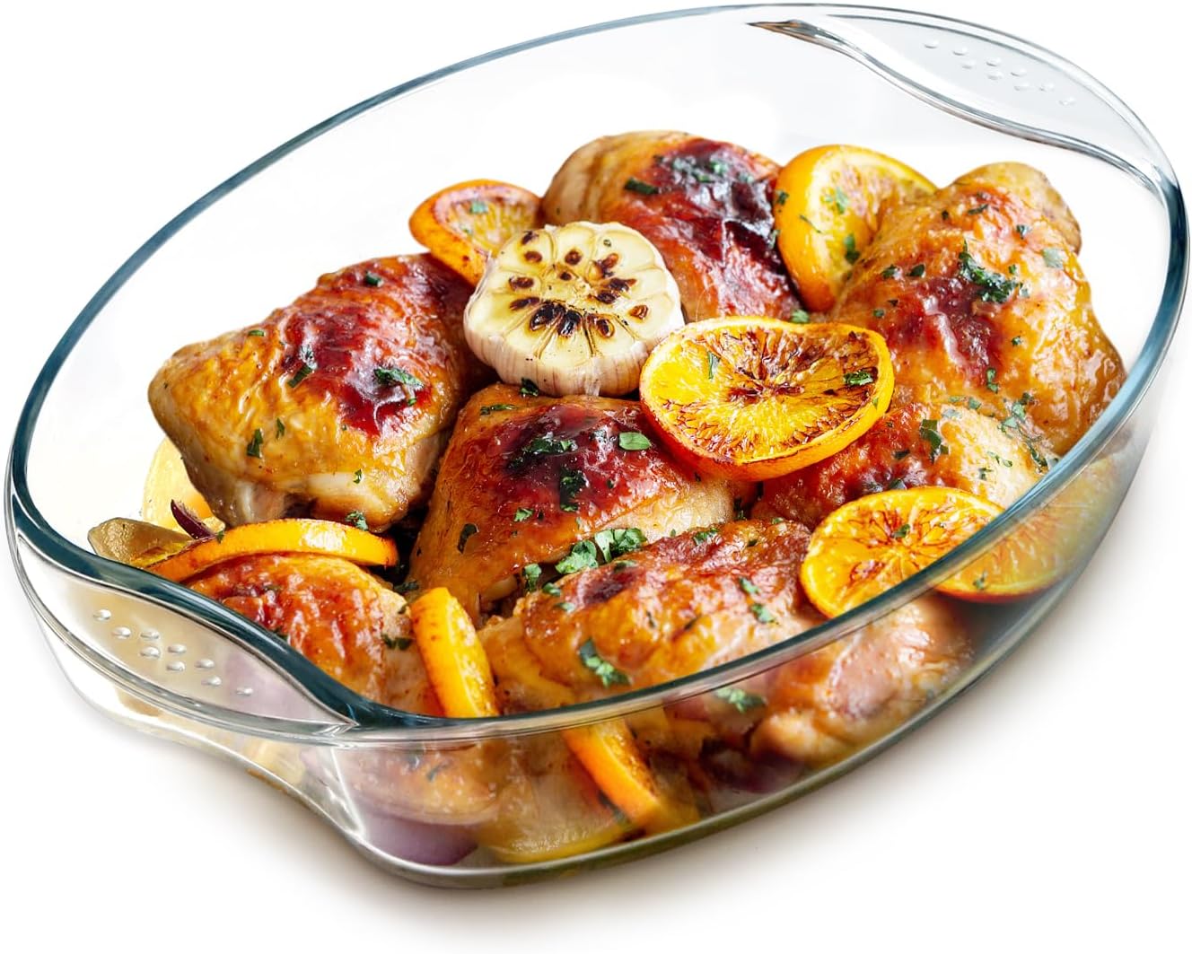 2.6 Quart Oval Tempered Glass Baking Dish for Oven Cooking