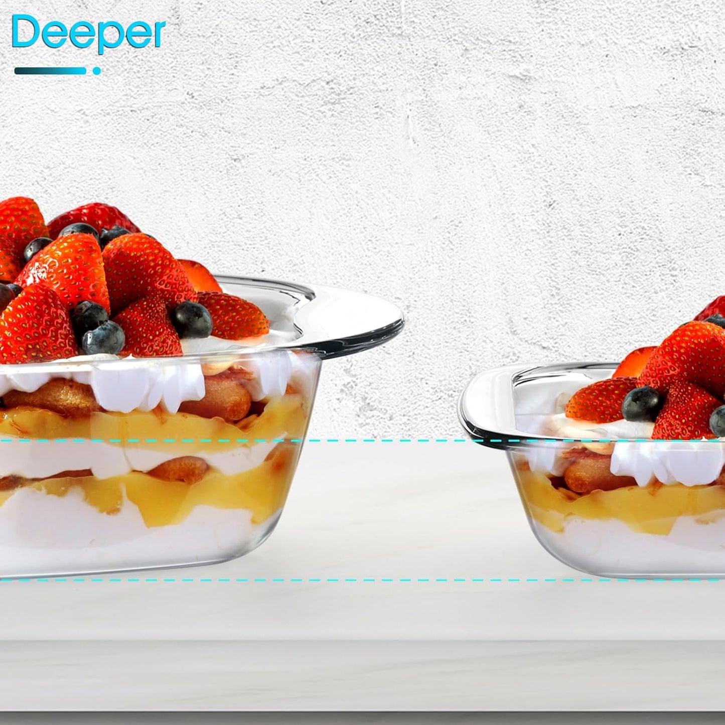 2.6 Quart Oval Tempered Glass Baking Dish for Oven Cooking