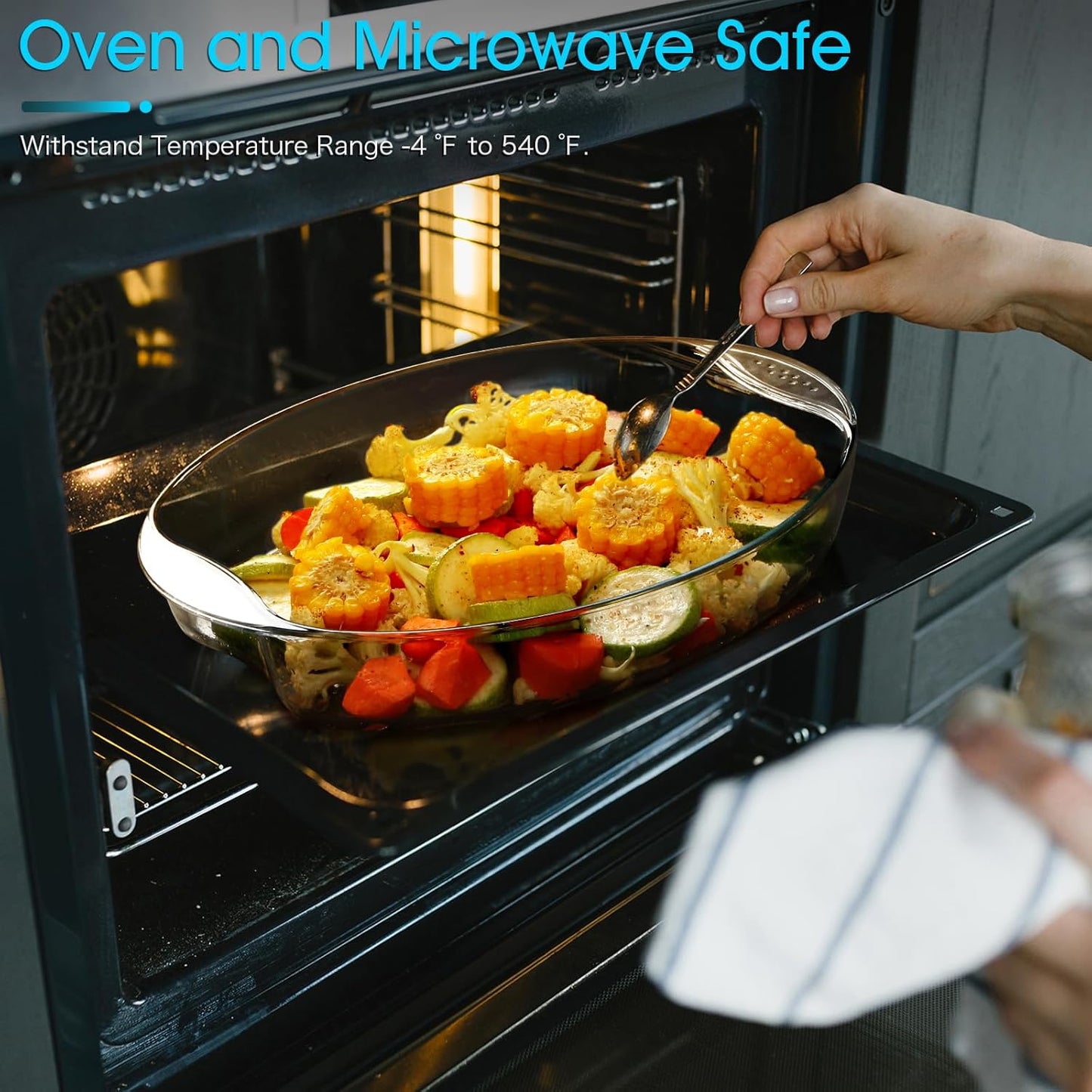 2.6 Quart Oval Tempered Glass Baking Dish for Oven Cooking