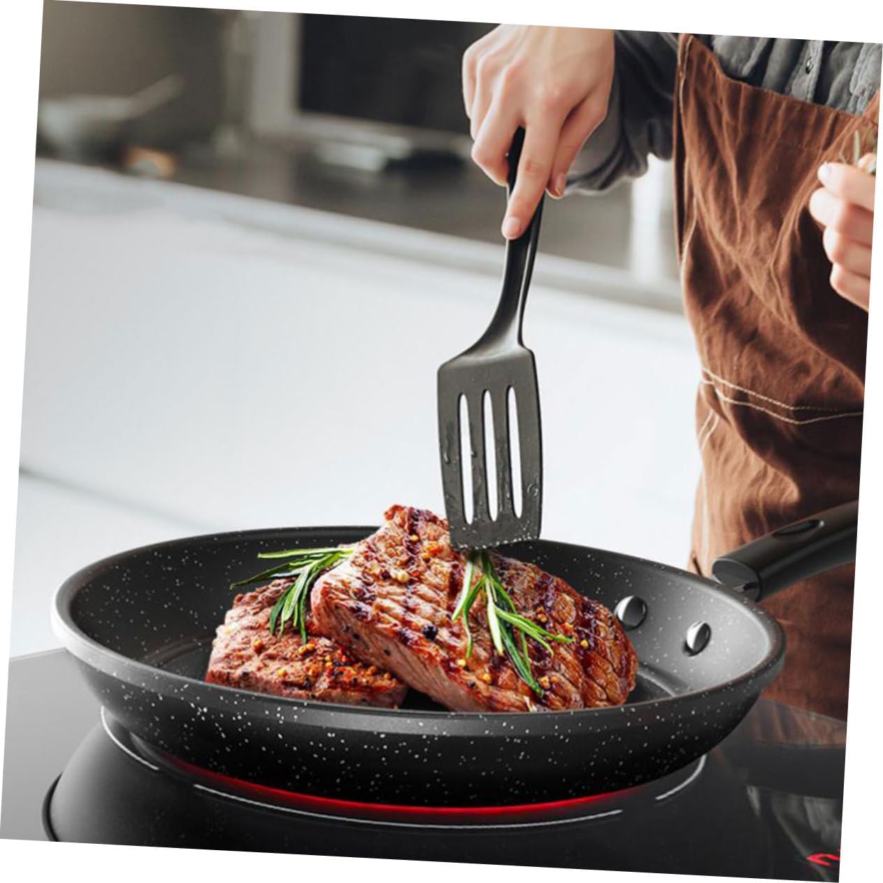 26cm Single Pot Frying Pan with Medical Stone Non-Stick Coating and Random Handle