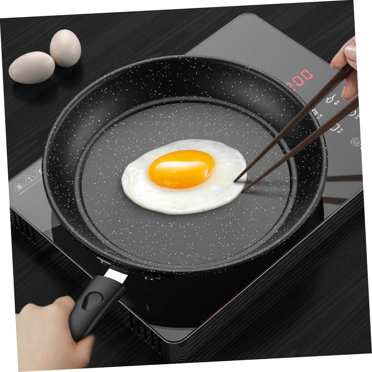 26cm Single Pot Frying Pan with Medical Stone Non-Stick Coating and Random Handle