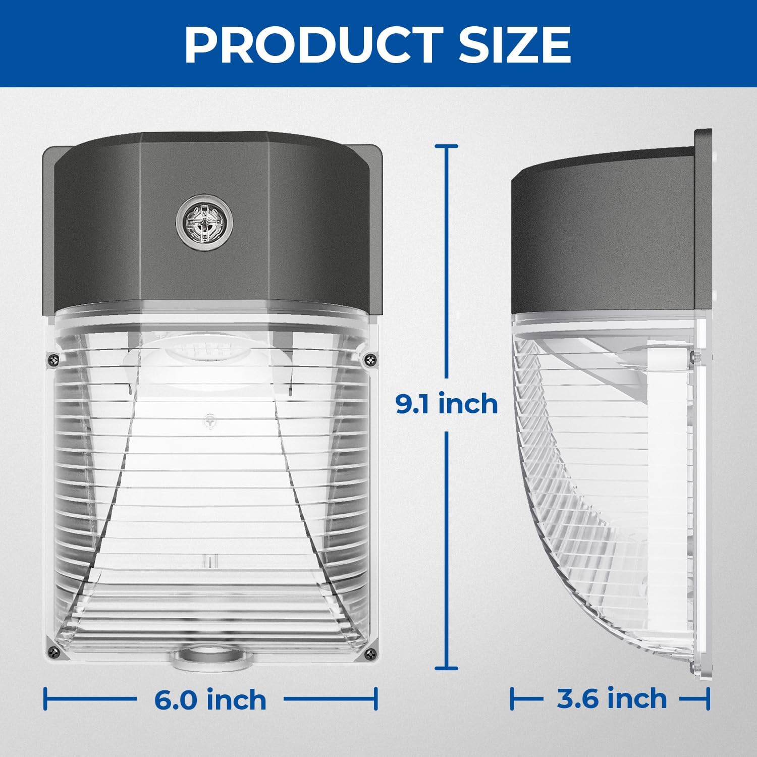 26W LED Wall Pack Light with Dusk to Dawn Sensor & 210W LED Linear High Bay Light Combo Pack
