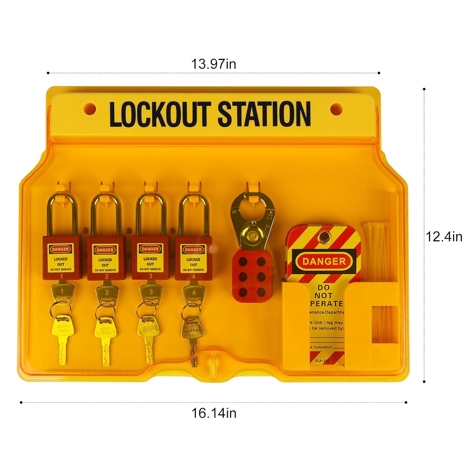 27-Pack Electrical Lockout Tagout Kit with Lockout Station for Industrial Machinery & Electric Power Safety
