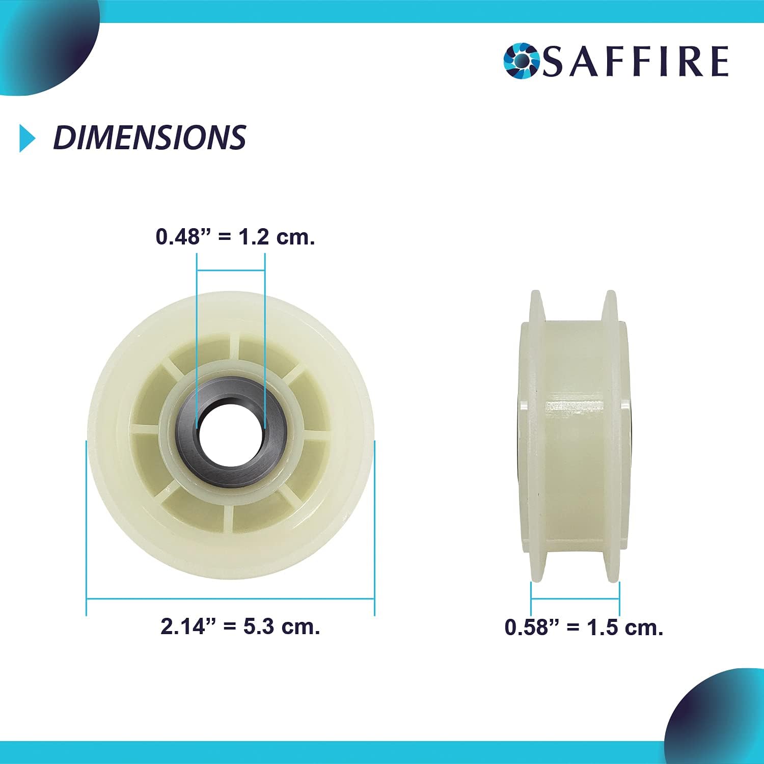 279640 Dryer Idler Pulley Replacement for Whirlpool & Kenmore Dryers - Replaces 3388672 697692 AP3094197 W10468057